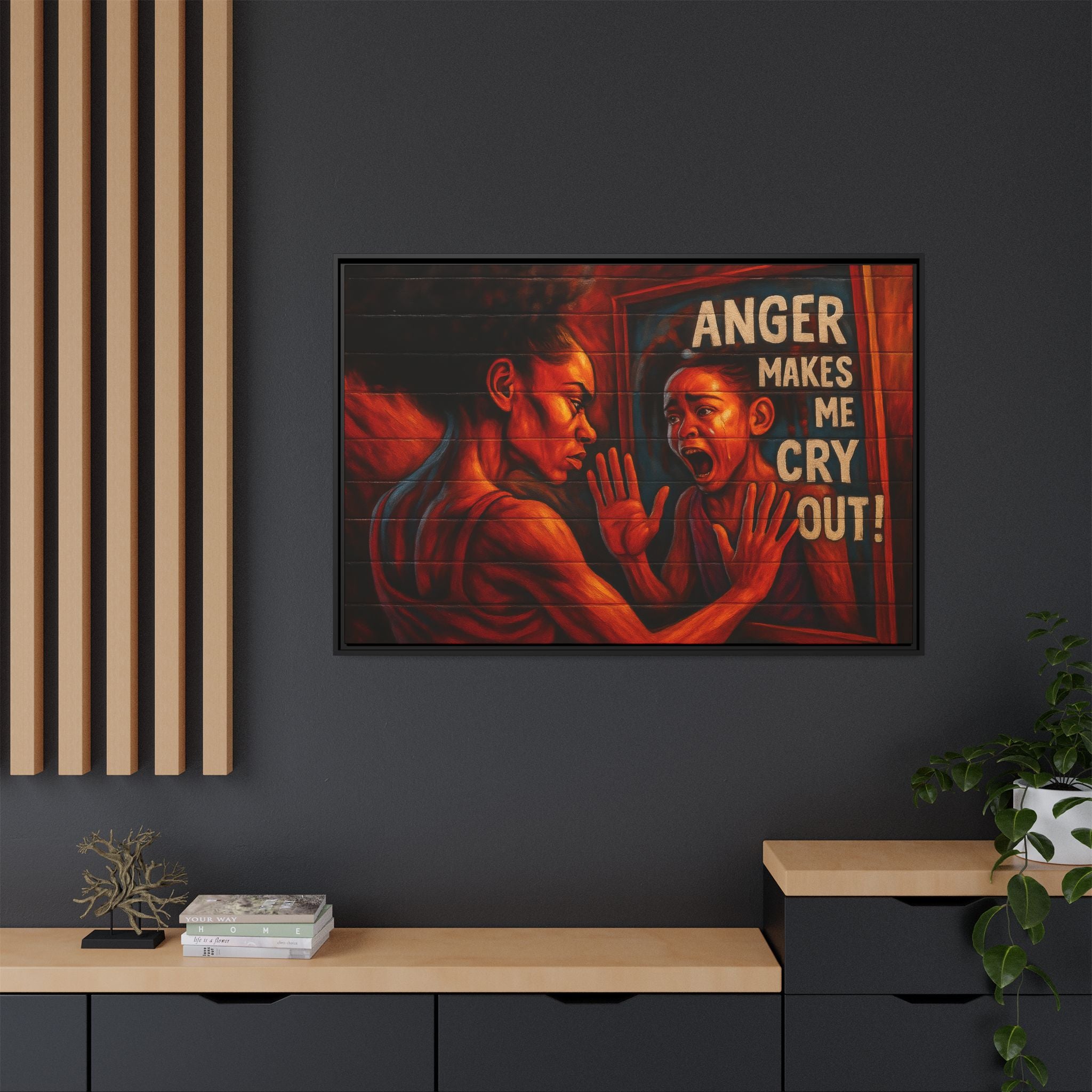 Framed Wall Art - Emotionally Resonant Canvas, Inspirational Home Decor, Powerful Motivational Gift, Unique Art for Self-Reflection