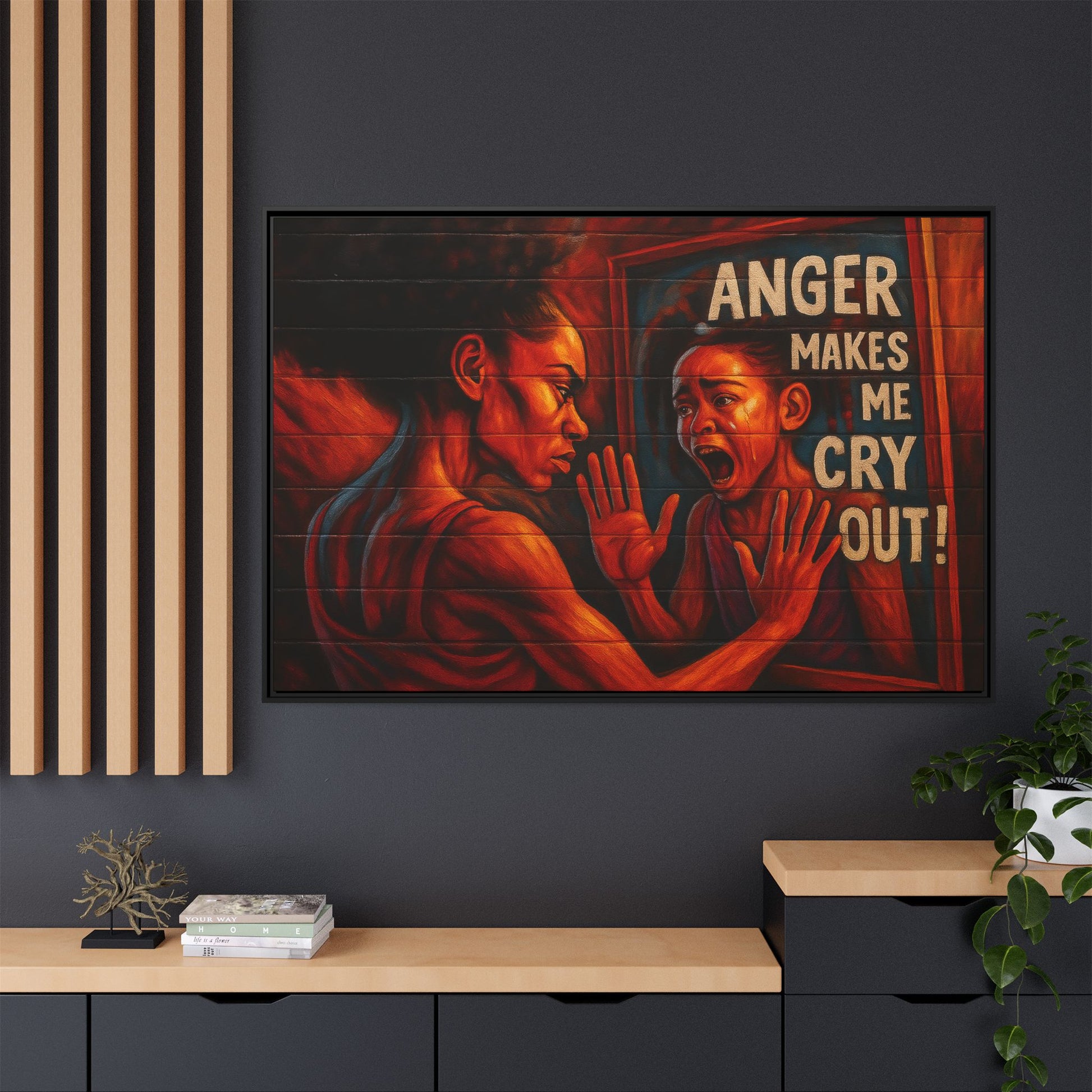 Framed Wall Art - Emotionally Resonant Canvas, Inspirational Home Decor, Powerful Motivational Gift, Unique Art for Self-Reflection