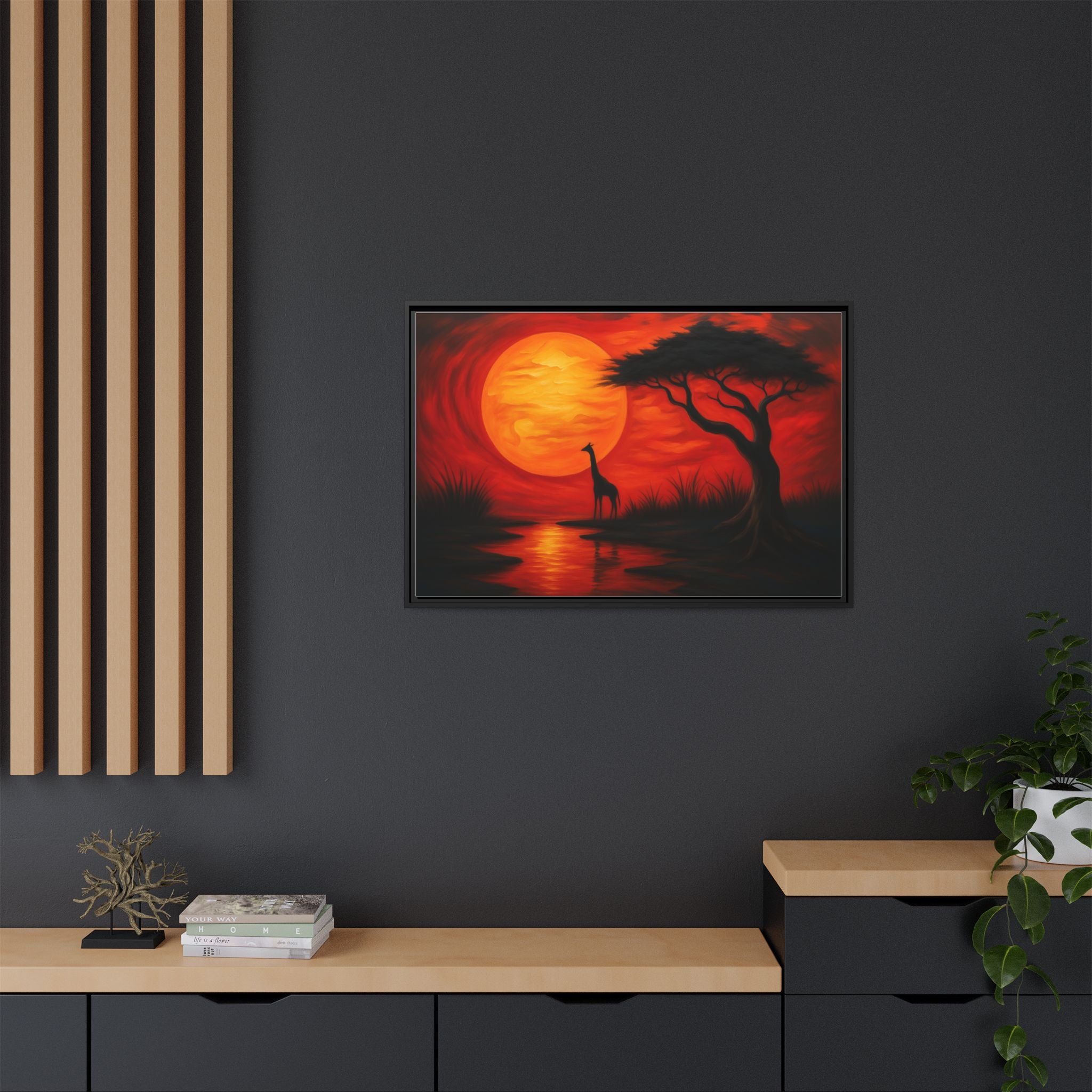 Giraffe Savanna Sunset