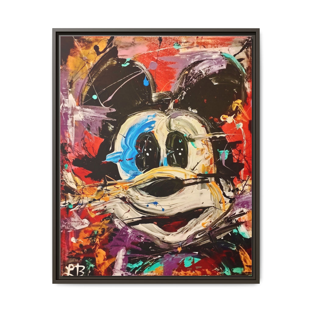 Framed Abstract Mouse Pop Art Canvas