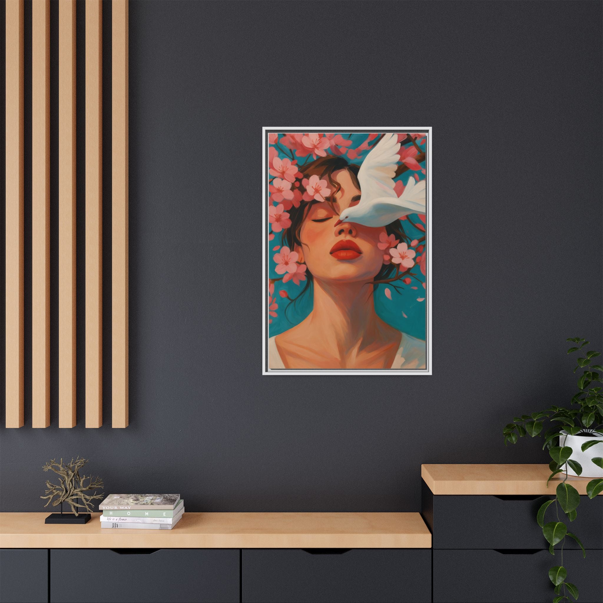 Pink Floral Serenity Dove