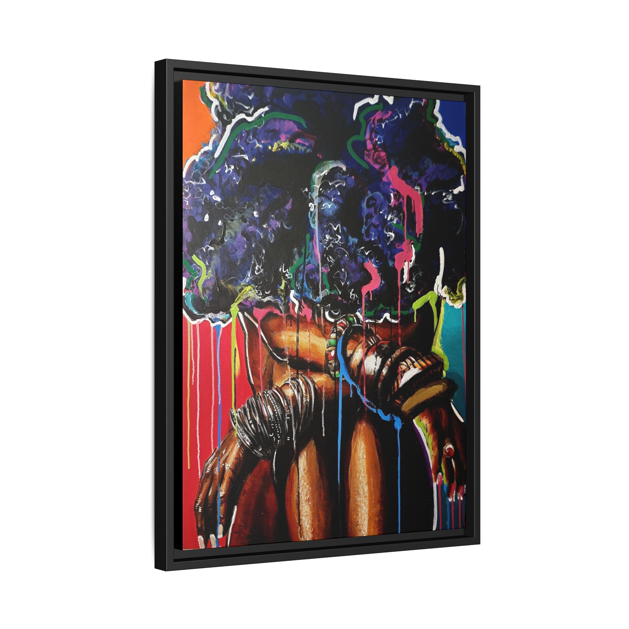 Bold Colorful Fro Lady