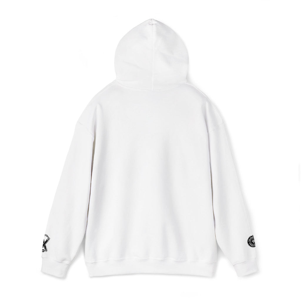 Emblem Enjoin Good X Forbid Evil — White Hoodie