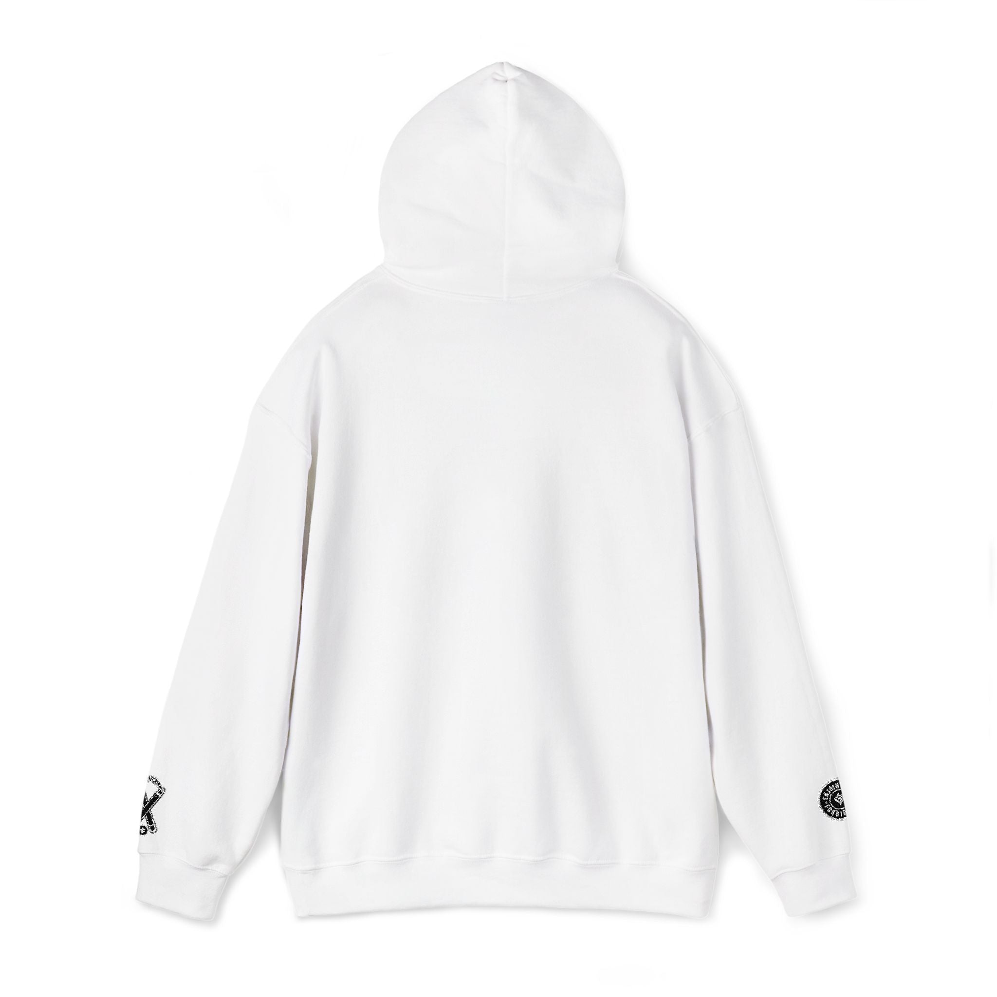Emblem Enjoin Good X Forbid Evil — White Hoodie