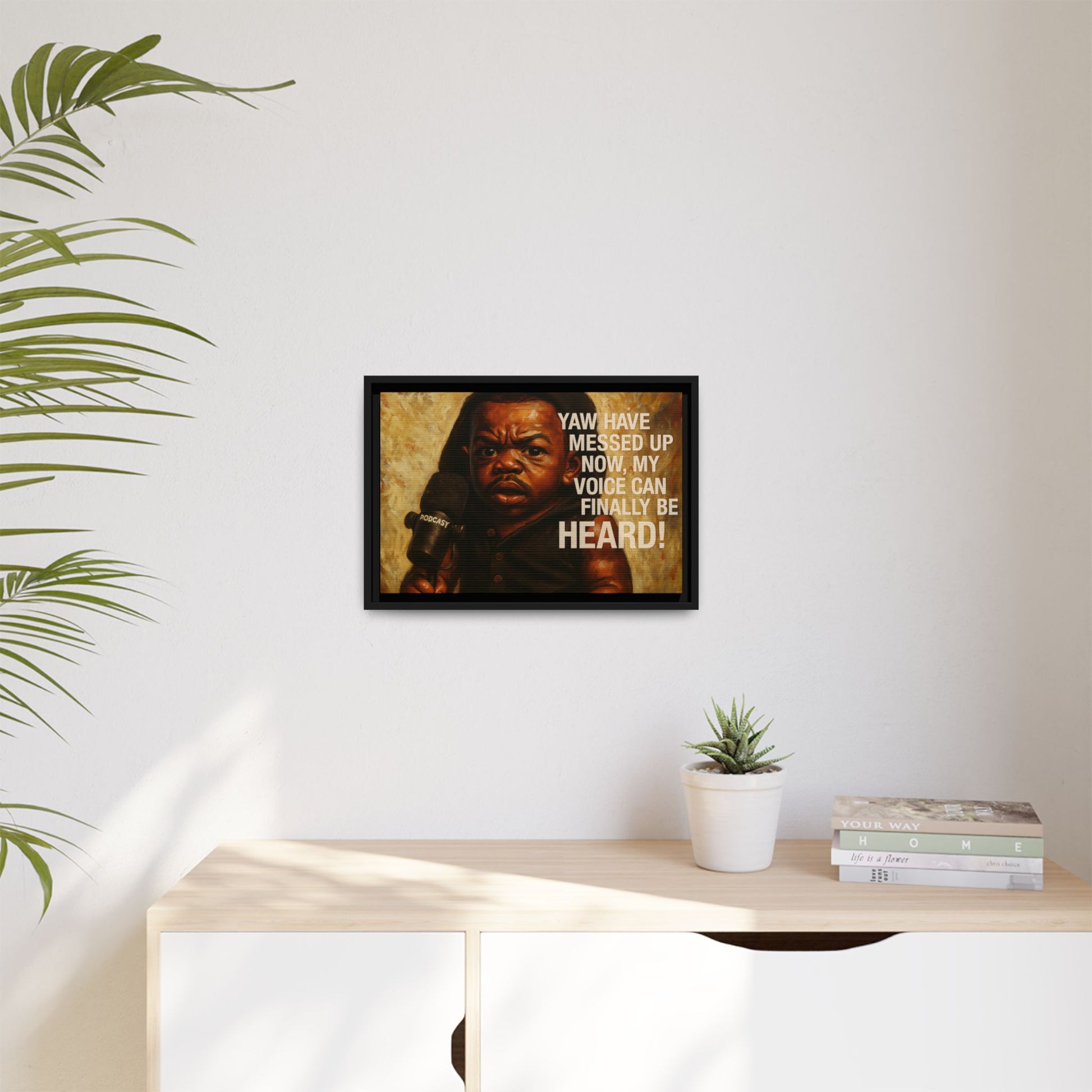 Framed Art Print of Empowering Voice Illustration, Home Decor, Gift for Podcasters, Unique Wall Art, Inspiring Room Accent