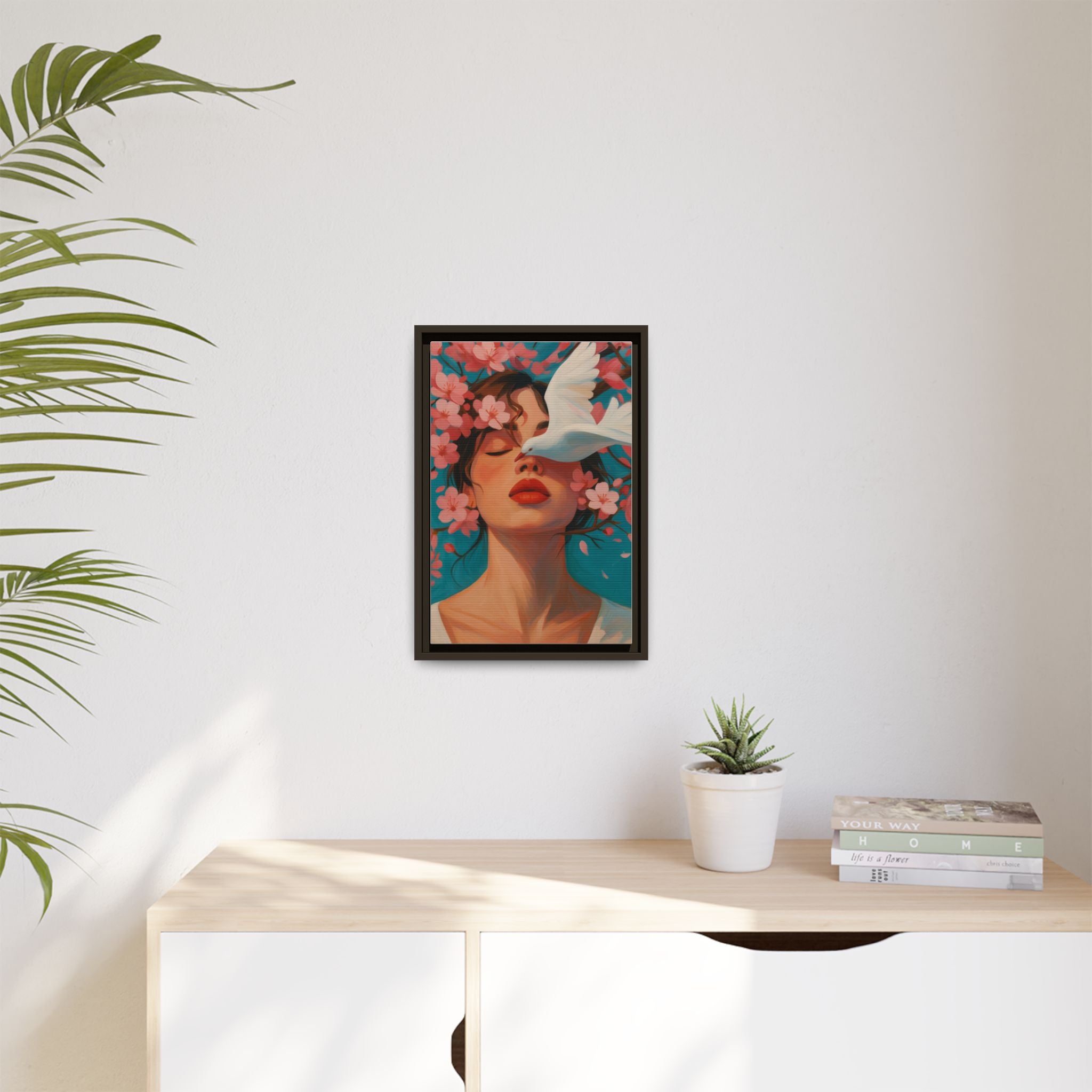 Pink Floral Serenity Dove