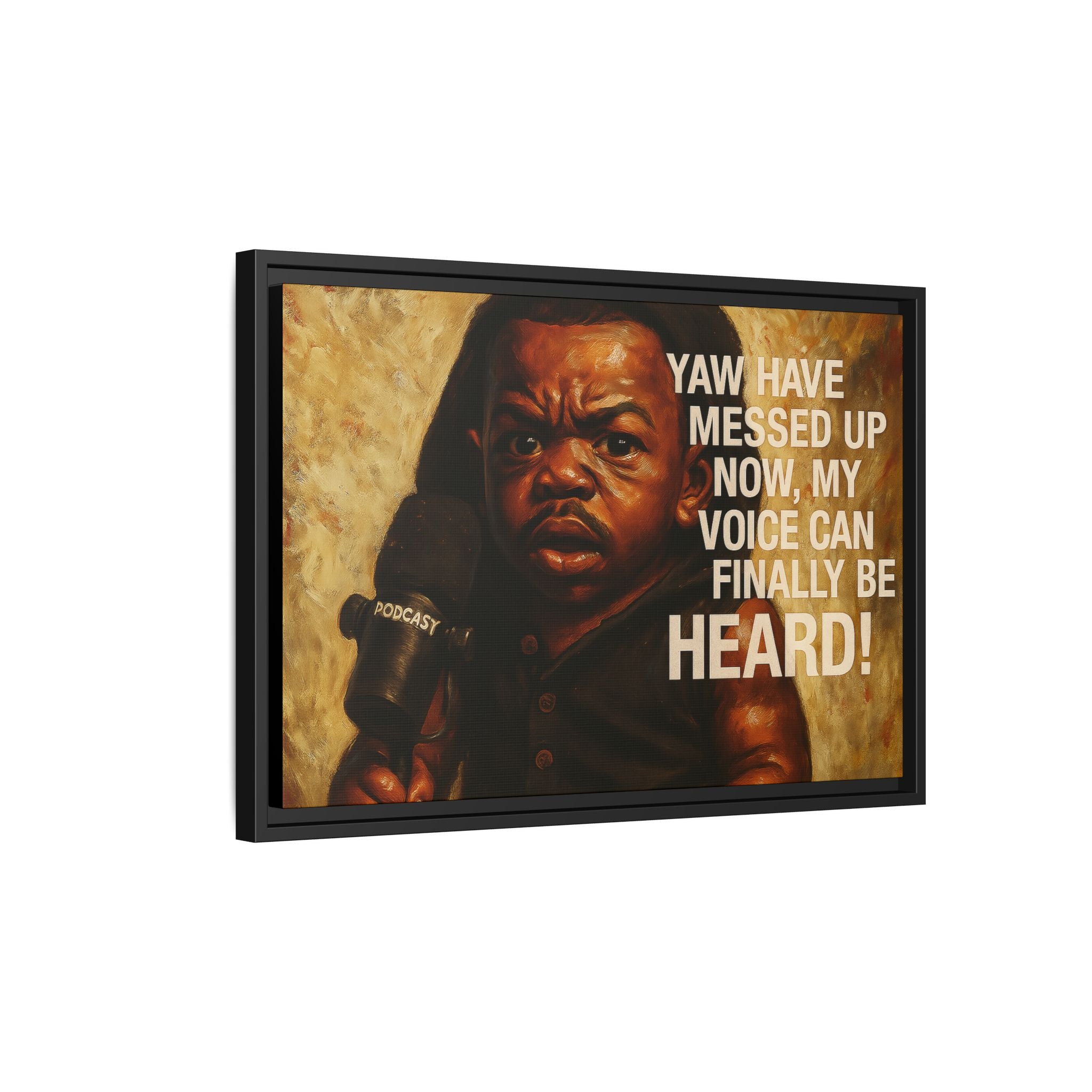 Framed Art Print of Empowering Voice Illustration, Home Decor, Gift for Podcasters, Unique Wall Art, Inspiring Room Accent