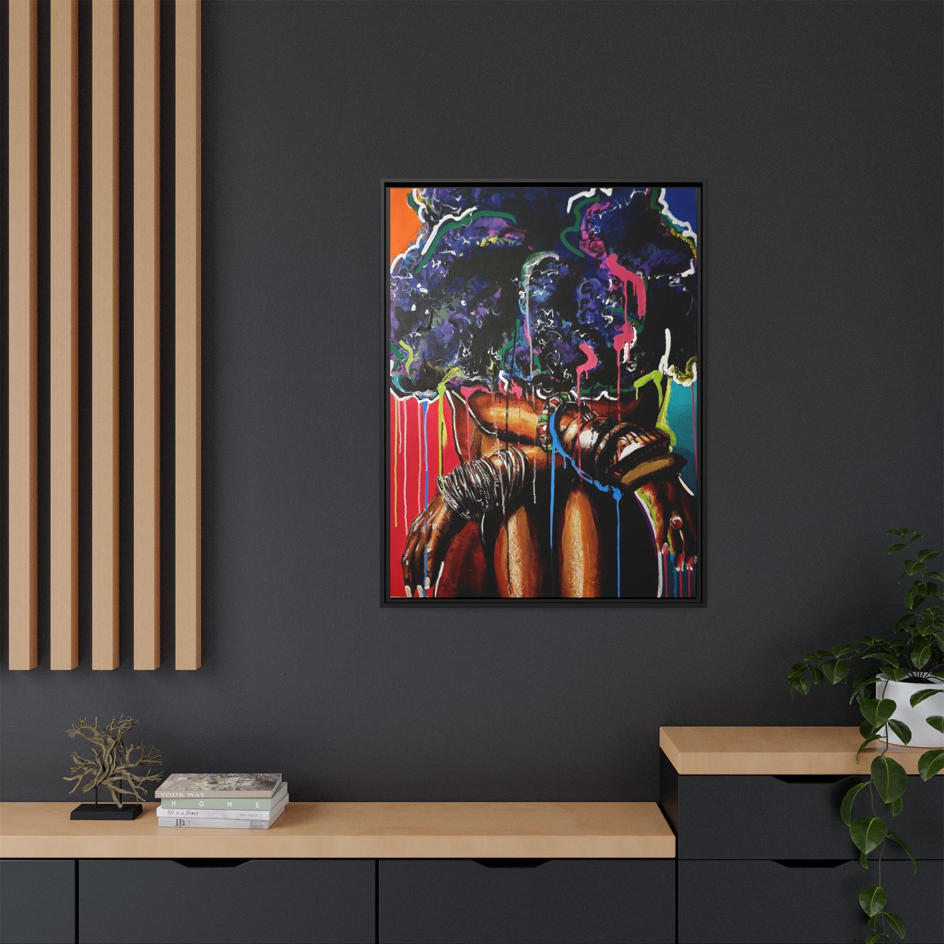 Bold Colorful Fro Lady