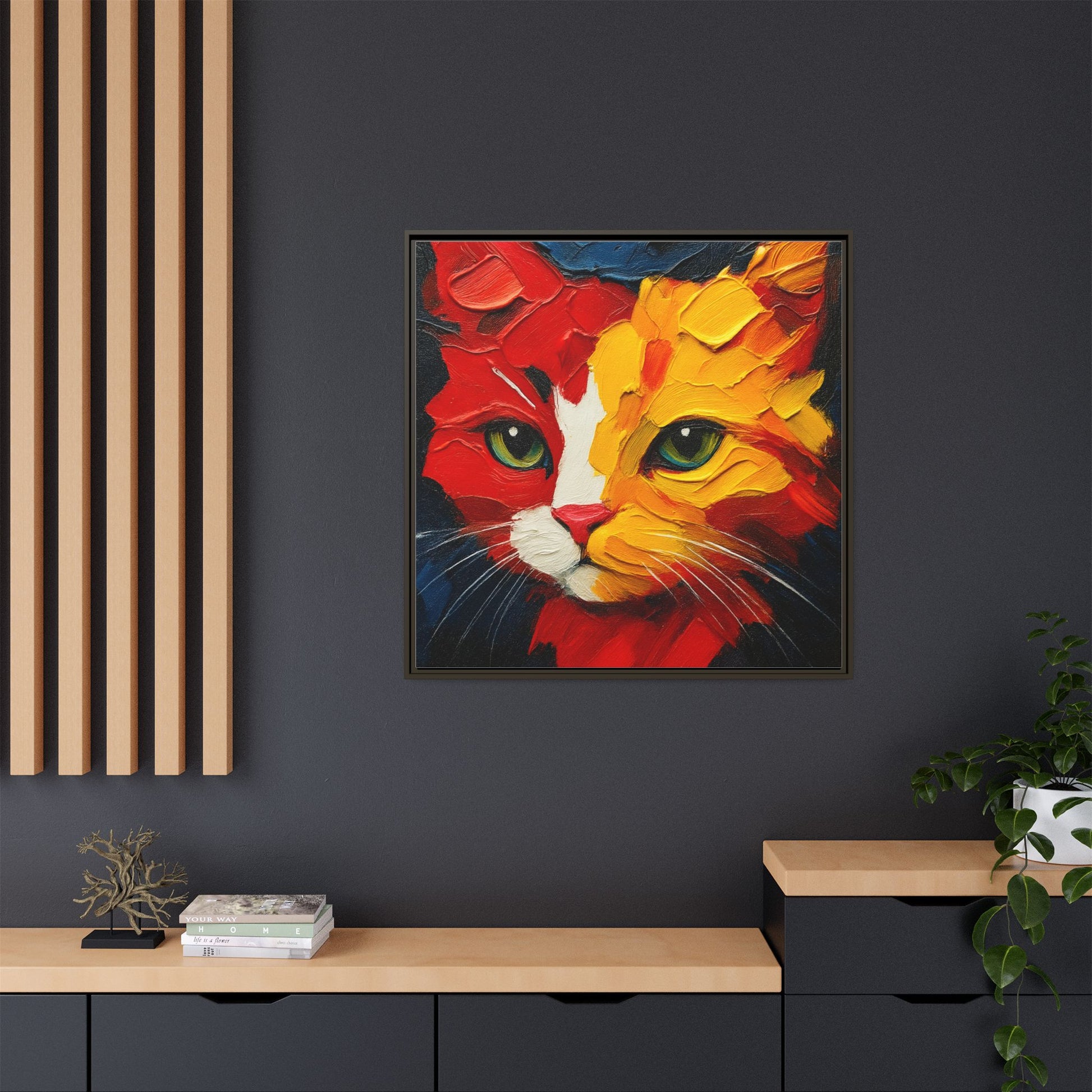 Whiskers in Red & Gold