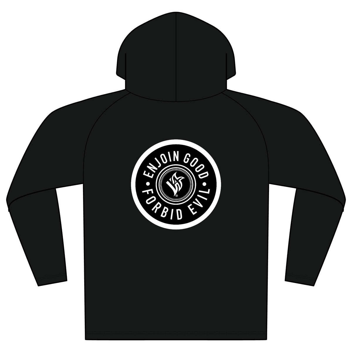 Enjoin Good Forbid Evil Hooded Long Sleeve Tee