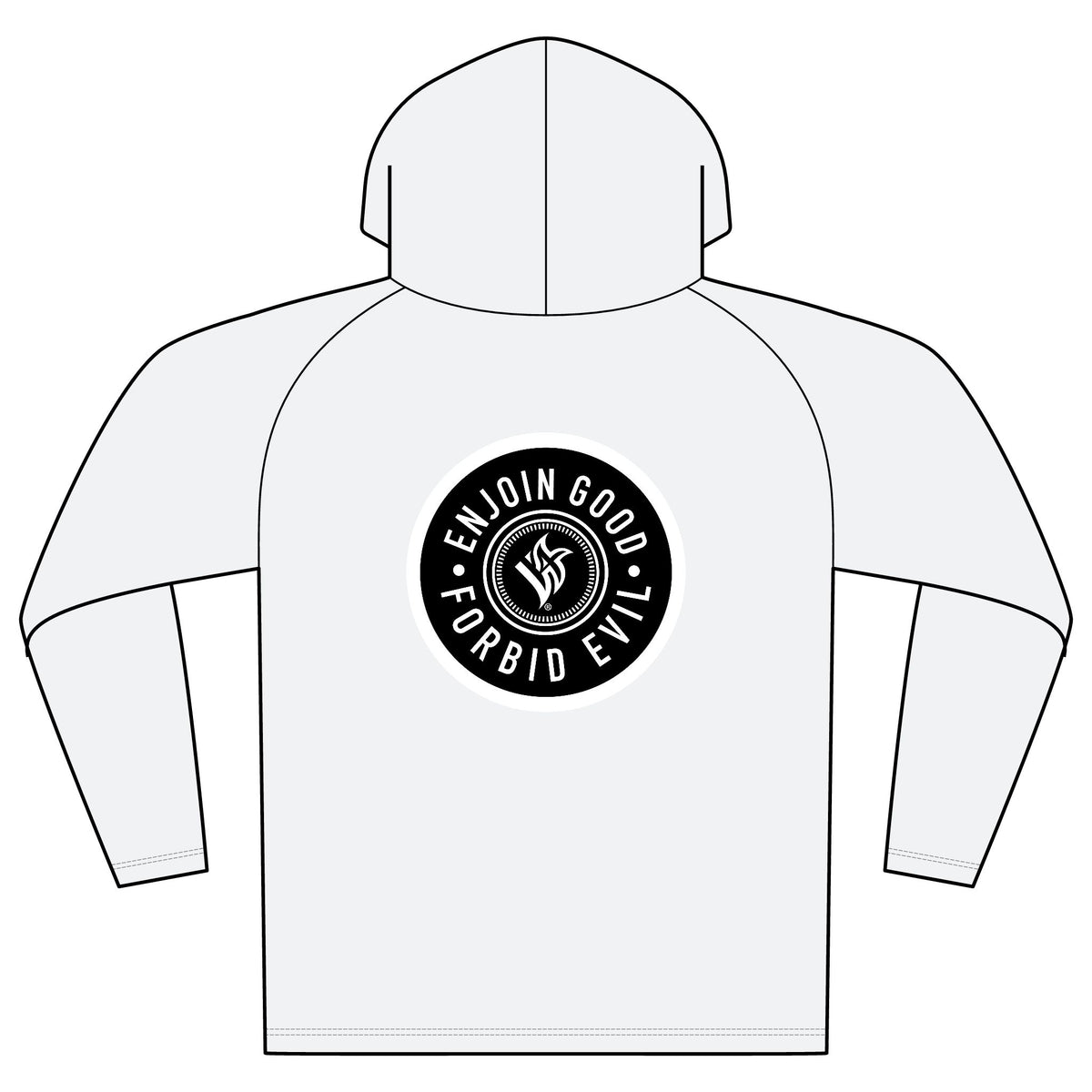 Enjoin Good Forbid Evil Hooded Long Sleeve Tee