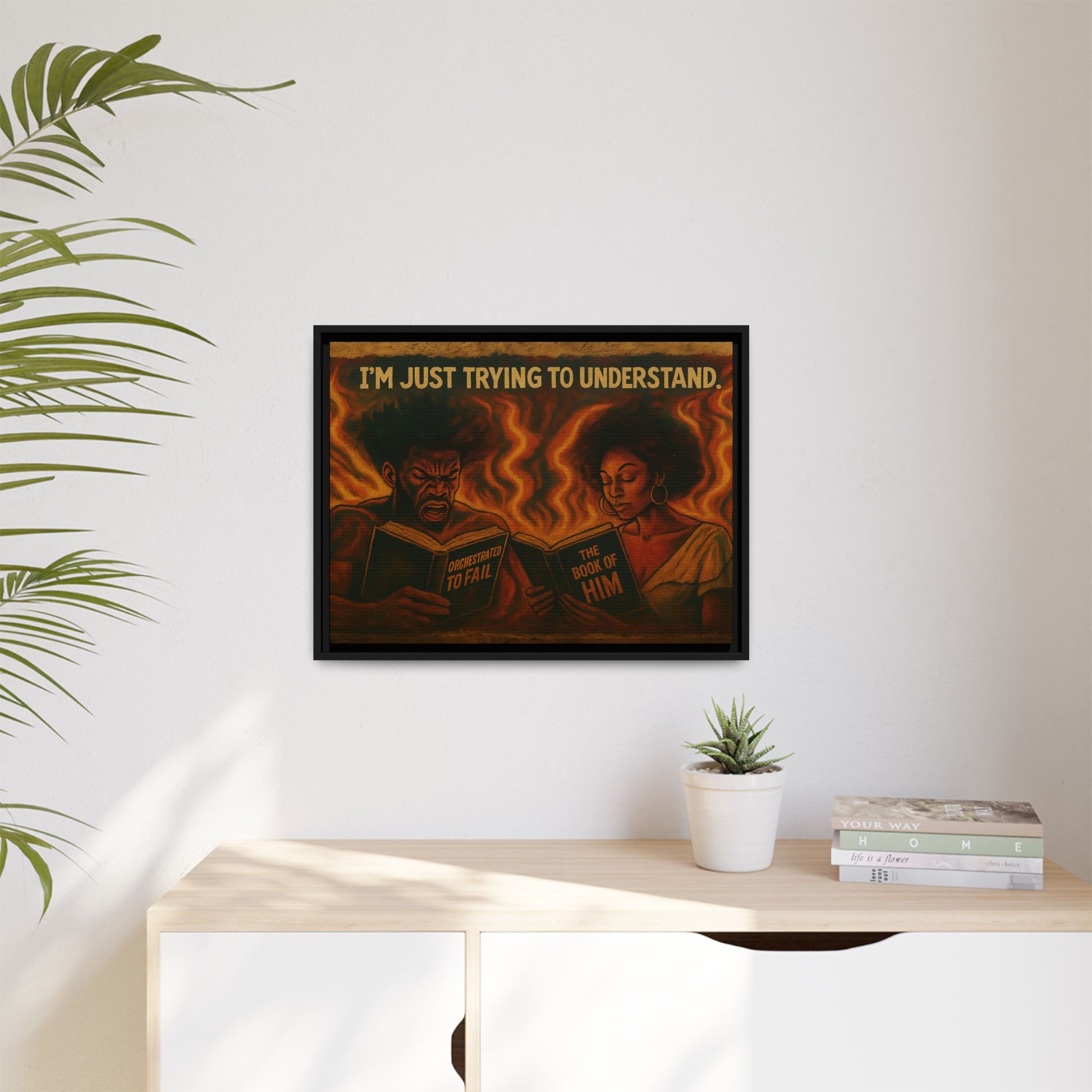 Colorful Motivational Wall Art, Inspirational Home Decor, Black Art Print, Gift for Parents, Empowerment Artwork, Framed Canvas