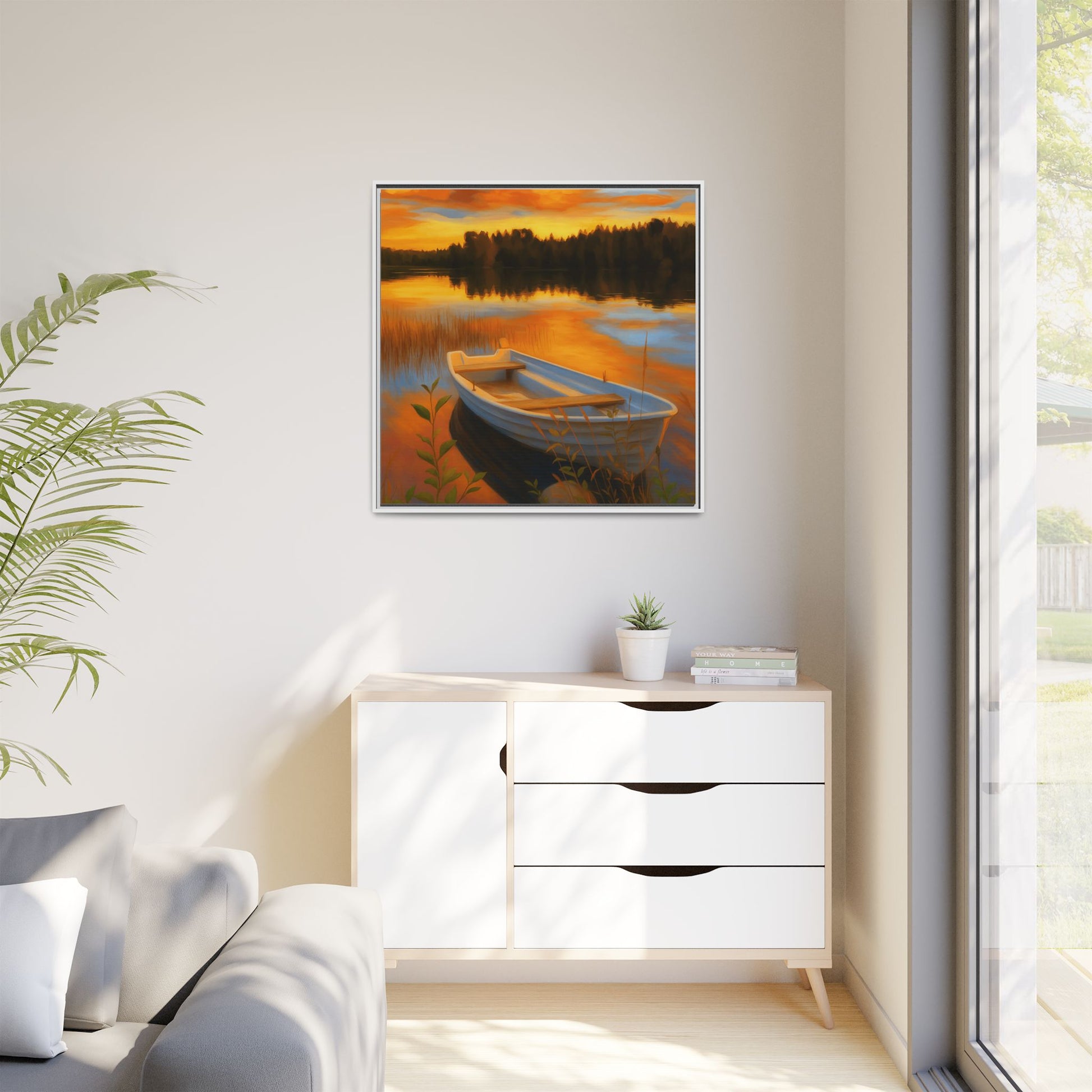 Sunset Boat Reflections