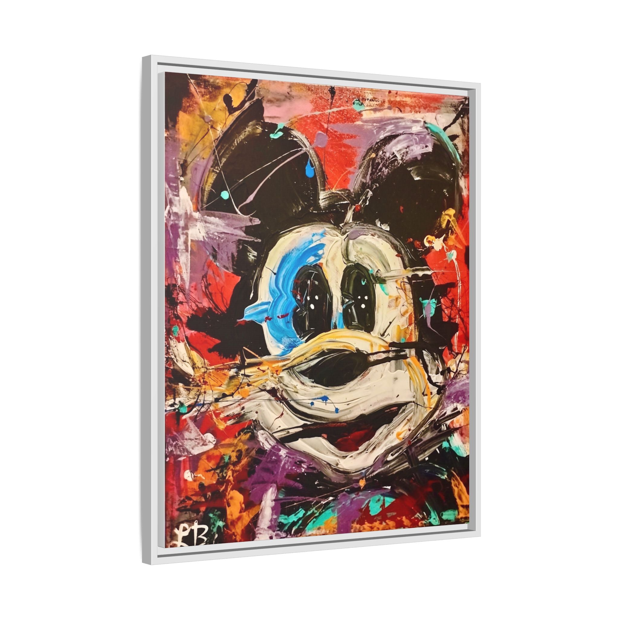 Framed Abstract Mouse Pop Art Canvas