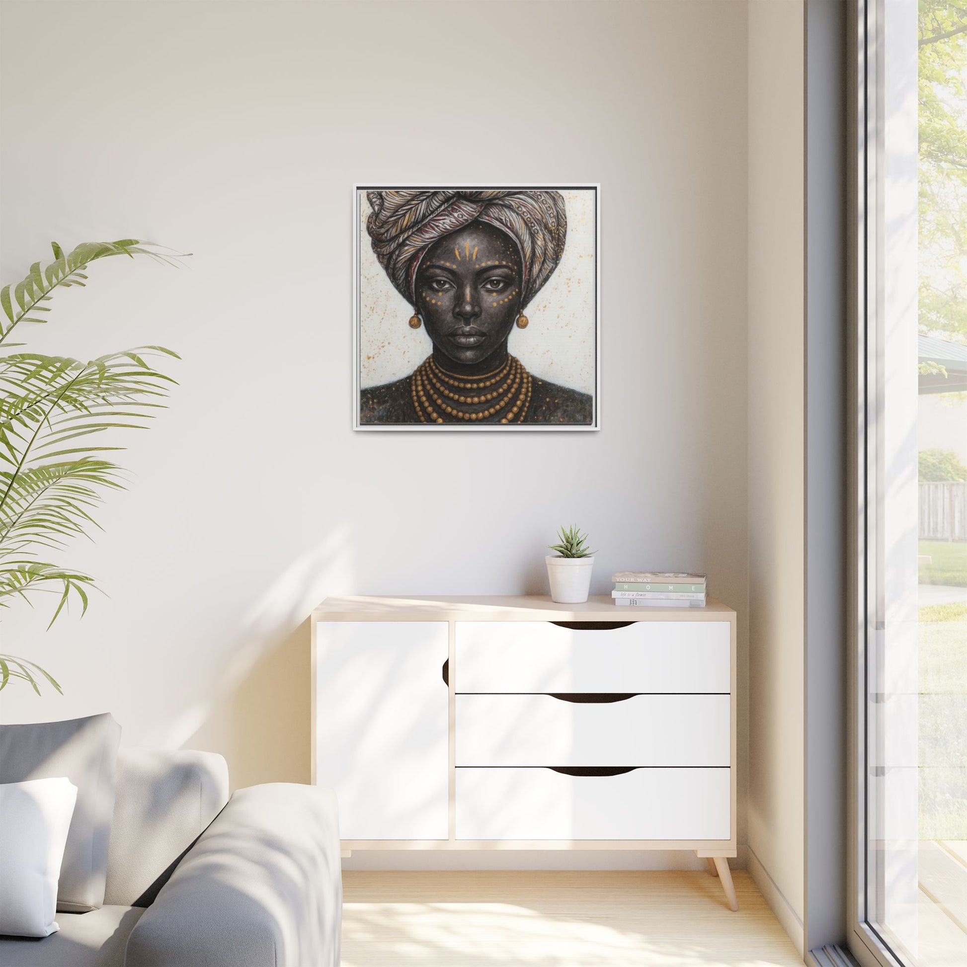 White Artistic African Lady