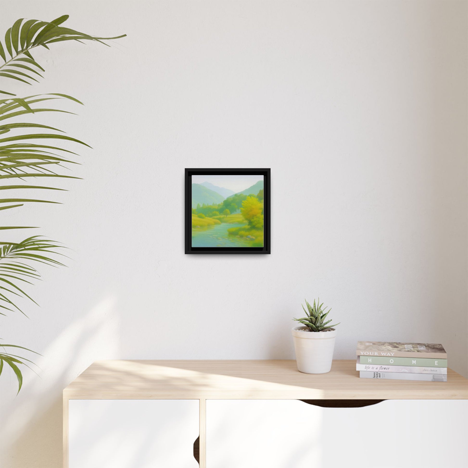 Calming River Green Landscape
