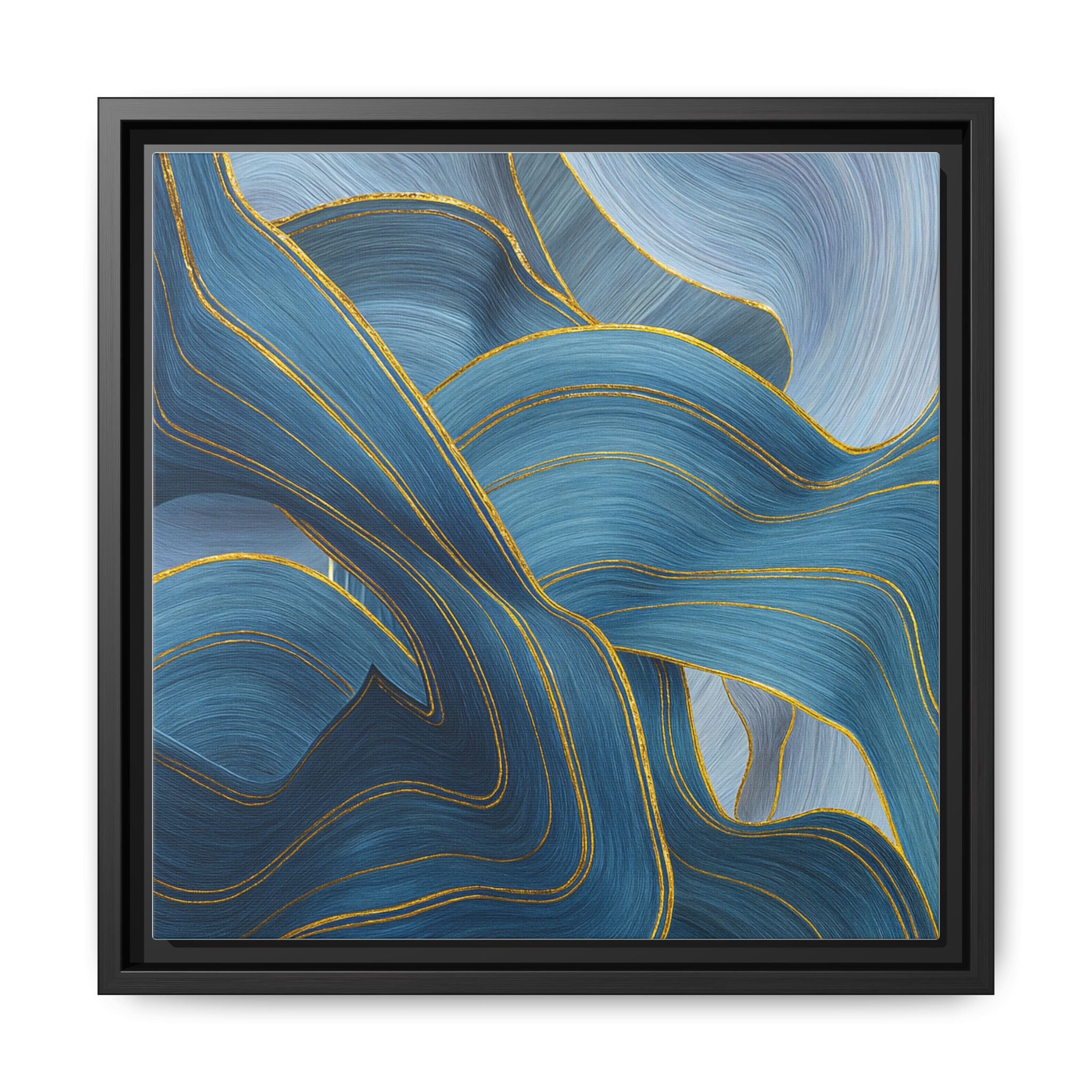 Blue Swirl Golden Trim