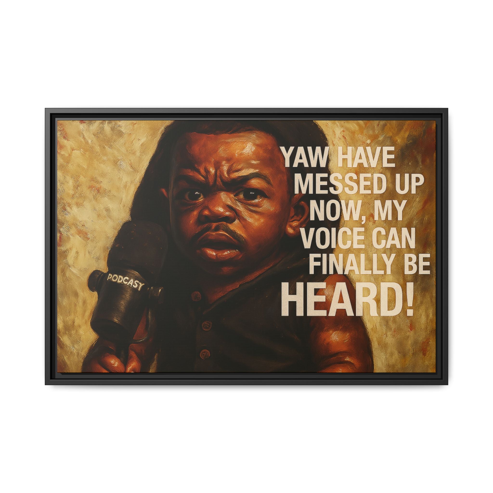 Framed Art Print of Empowering Voice Illustration, Home Decor, Gift for Podcasters, Unique Wall Art, Inspiring Room Accent