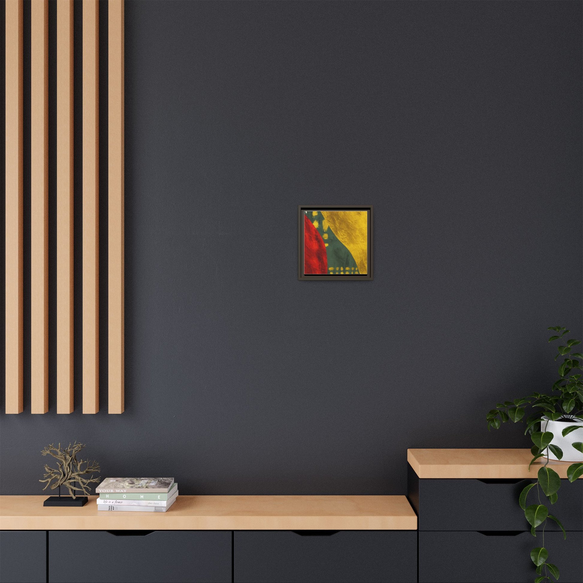 Red Green Gold Abstract