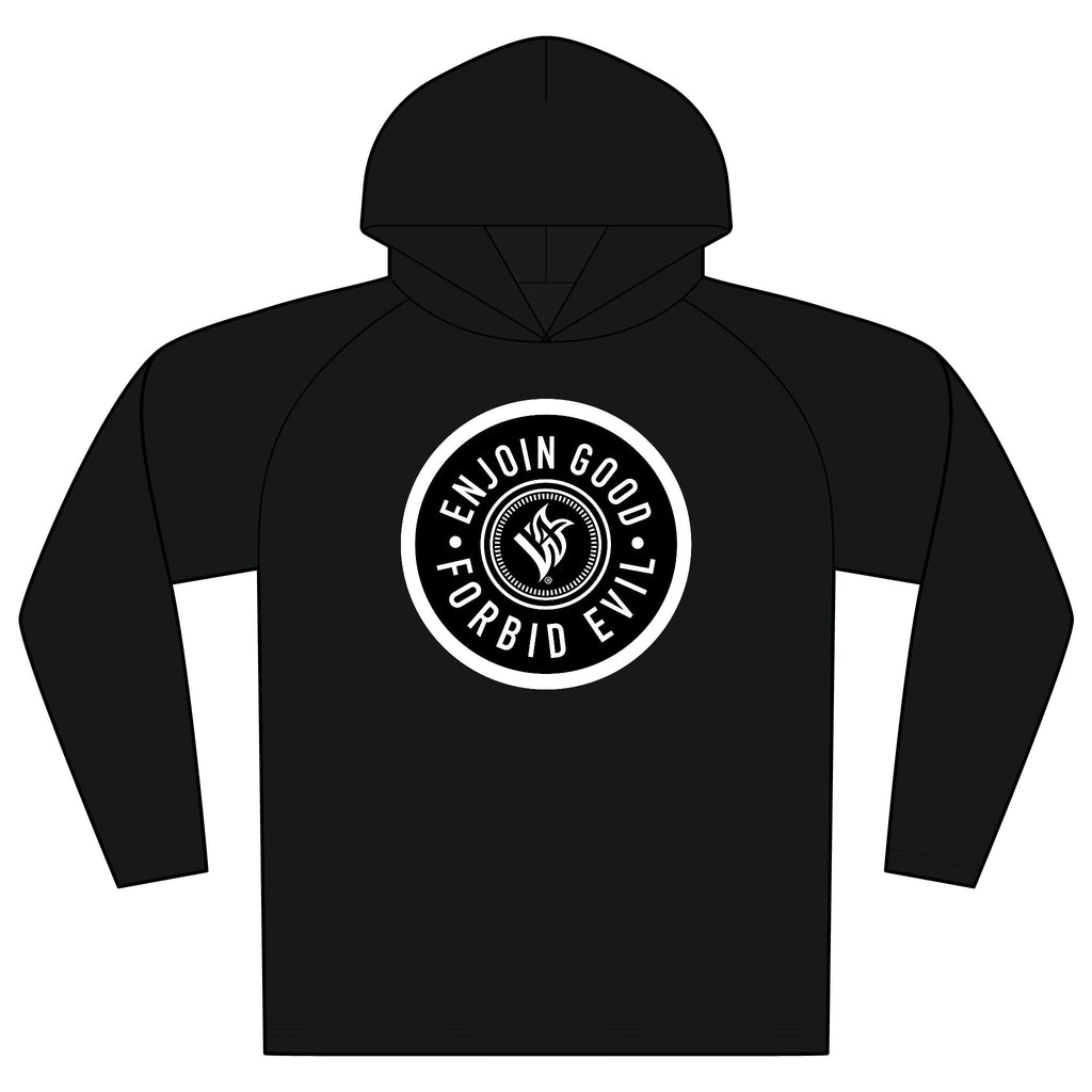 Enjoin Good Forbid Evil Hooded Long Sleeve Tee