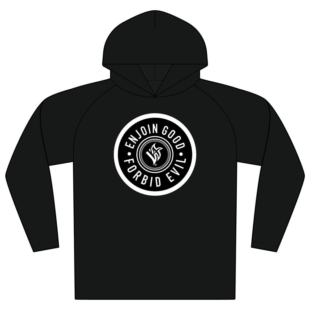 Enjoin Good Forbid Evil Hooded Long Sleeve Tee
