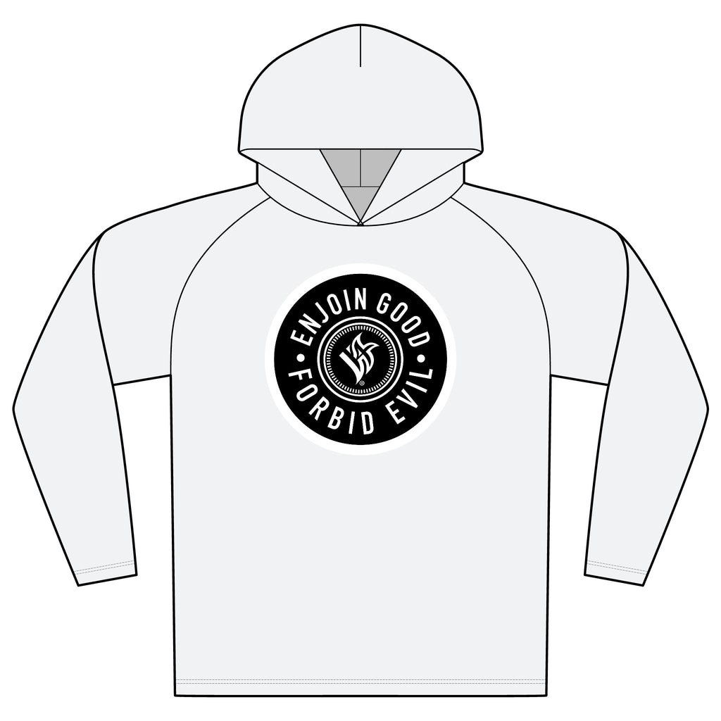 Enjoin Good Forbid Evil Hooded Long Sleeve Tee