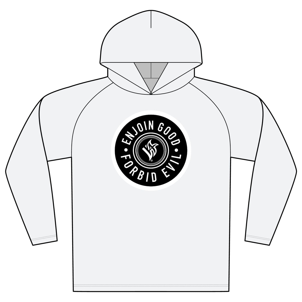 Enjoin Good Forbid Evil Hooded Long Sleeve Tee