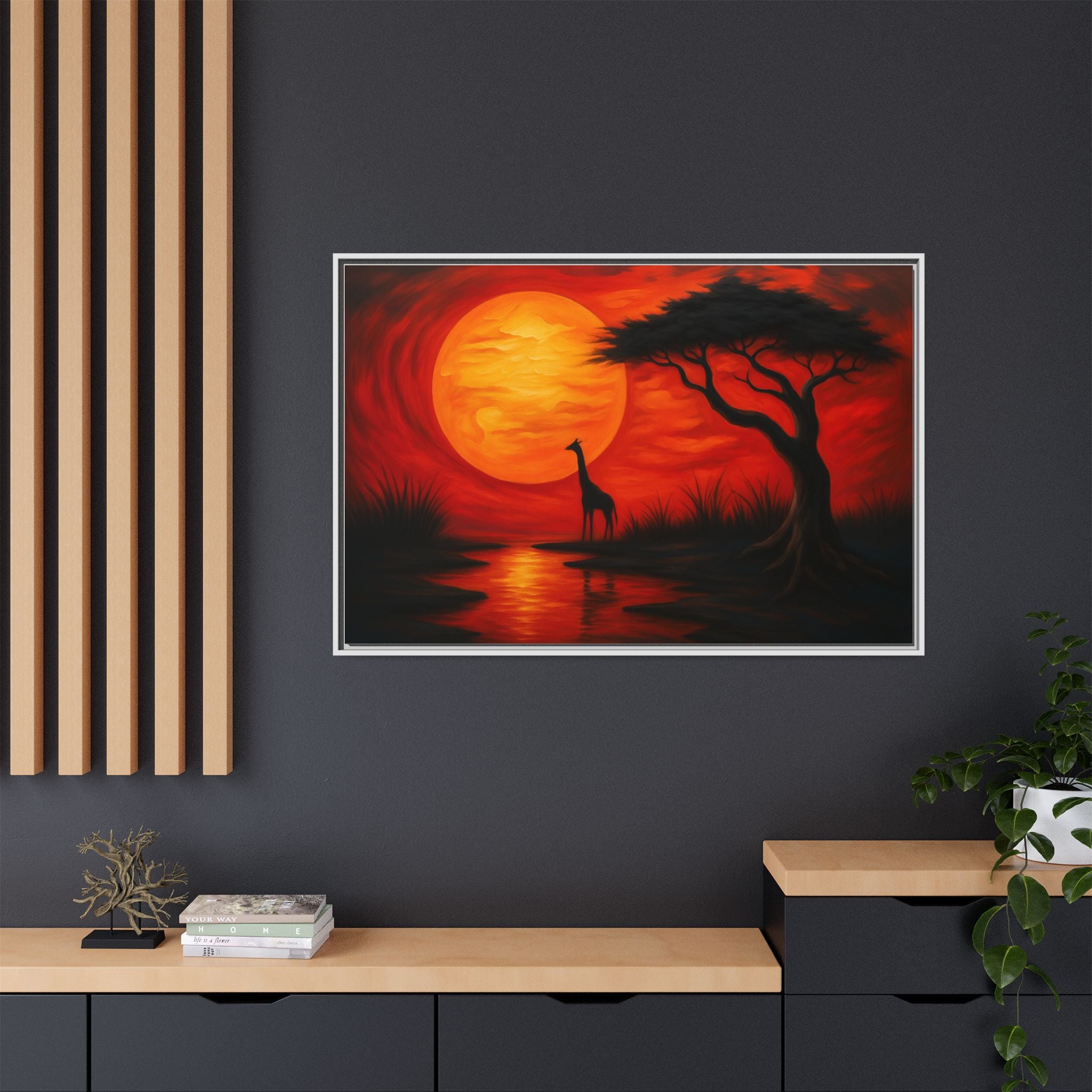 Giraffe Savanna Sunset