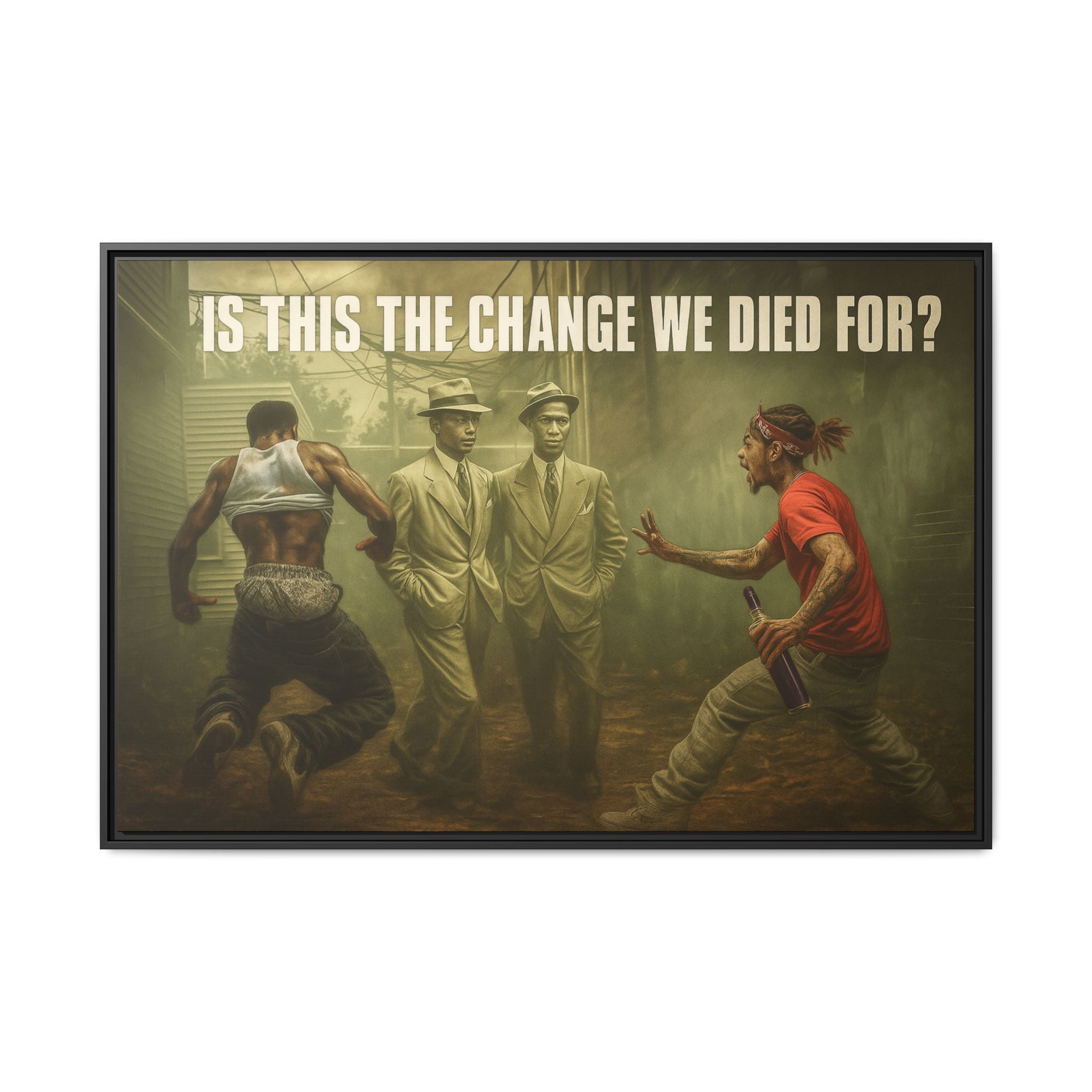 Framed Art Print: 'Is This The Change We Died For?' - Social Commentary Wall Decor, Black History Art, Motivational Home Decor, Gift [...]