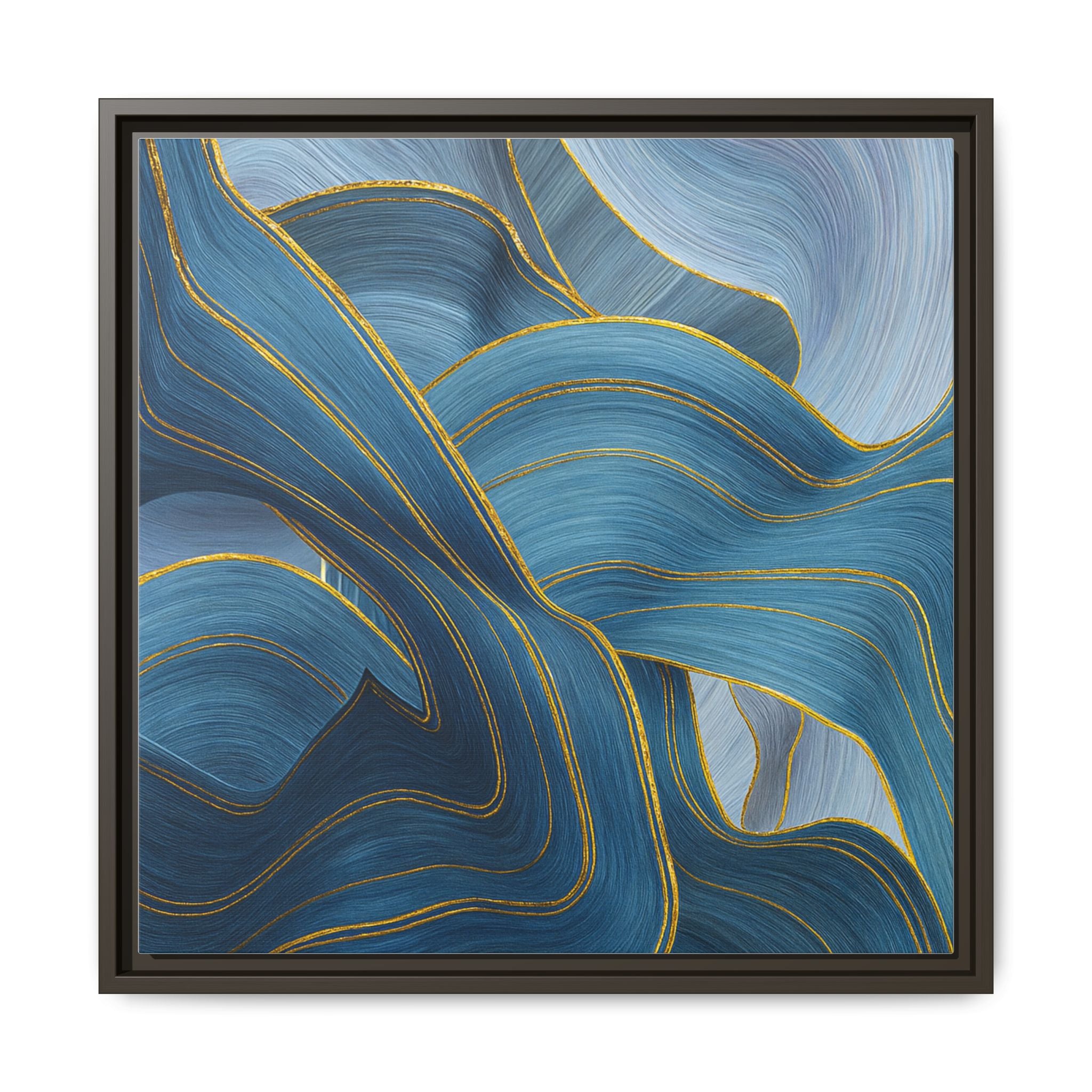 Blue Swirl Golden Trim