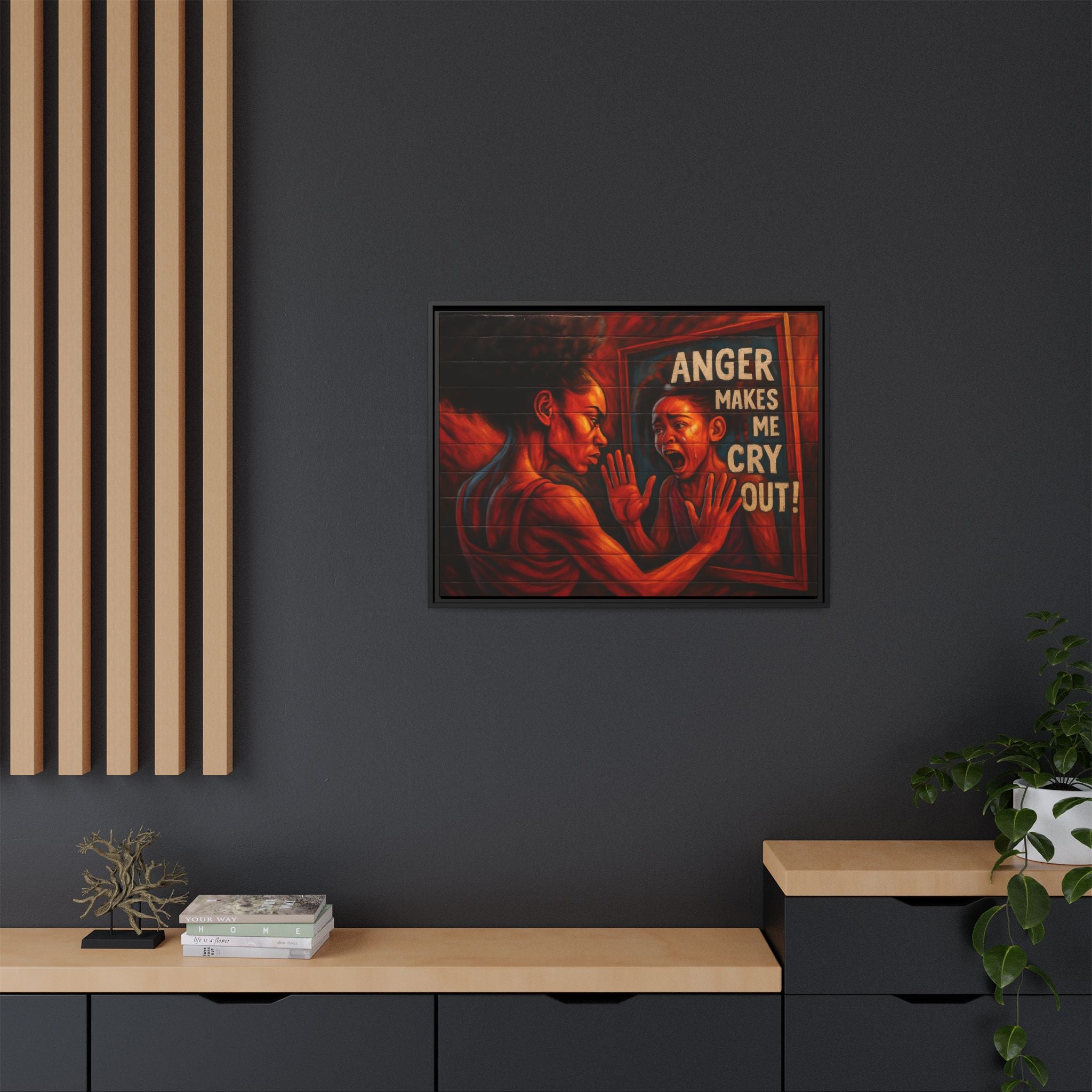 Framed Wall Art - Emotionally Resonant Canvas, Inspirational Home Decor, Powerful Motivational Gift, Unique Art for Self-Reflection