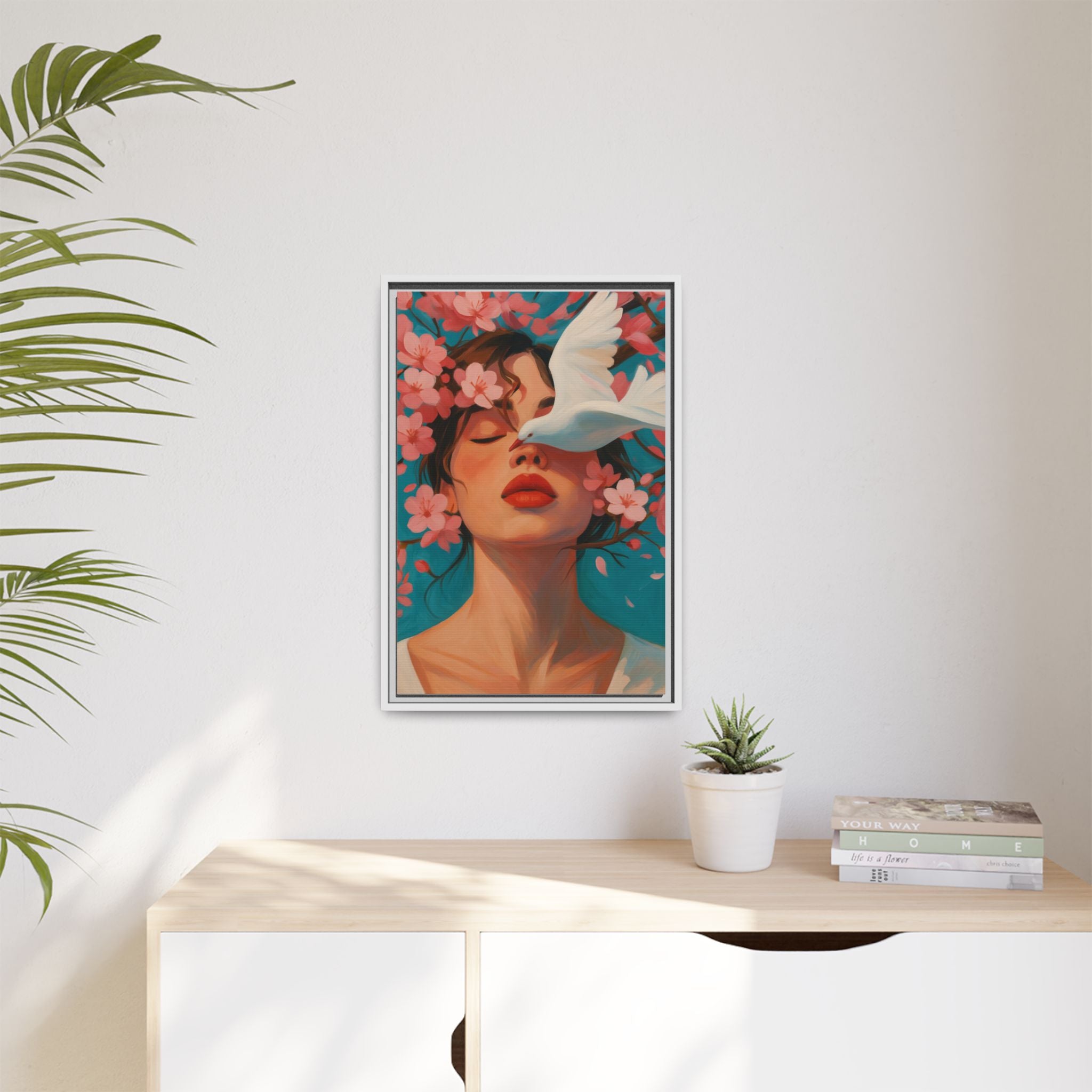 Pink Floral Serenity Dove