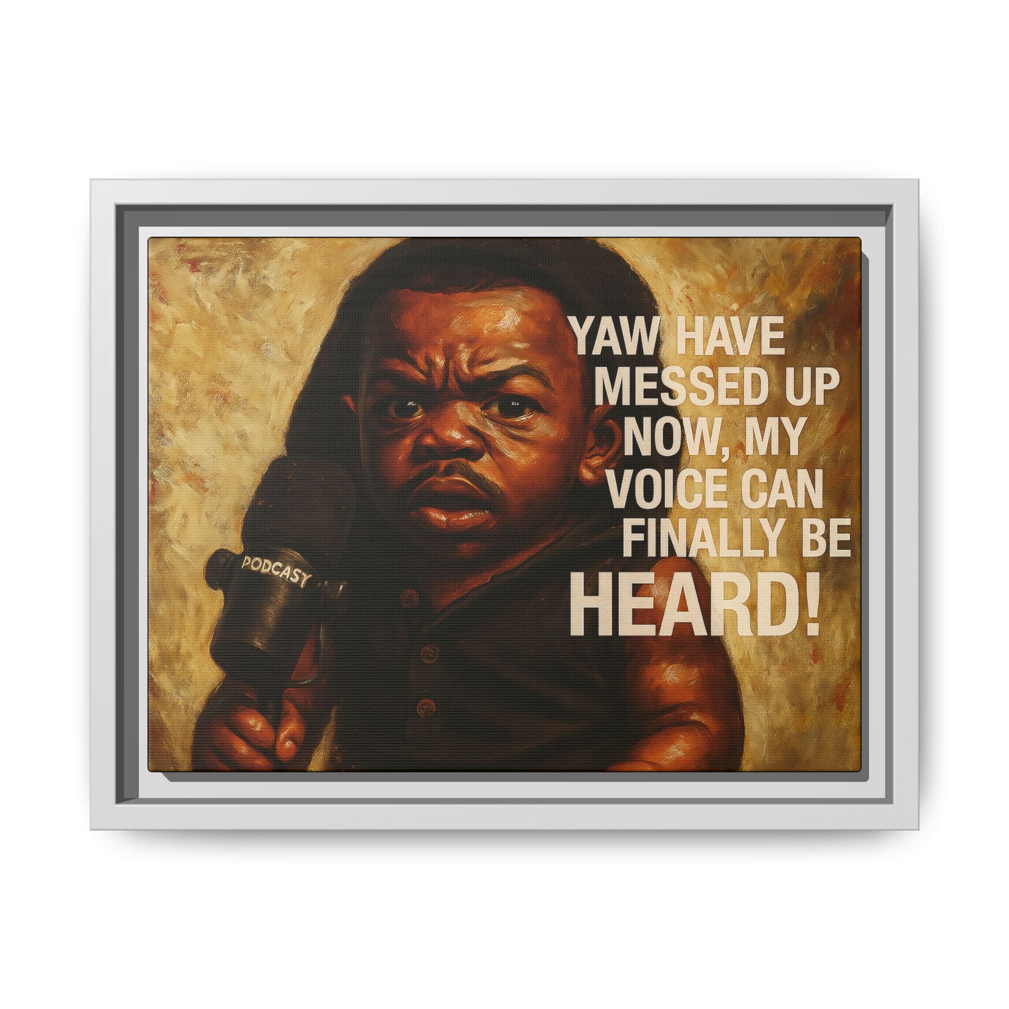 Framed Art Print of Empowering Voice Illustration, Home Decor, Gift for Podcasters, Unique Wall Art, Inspiring Room Accent