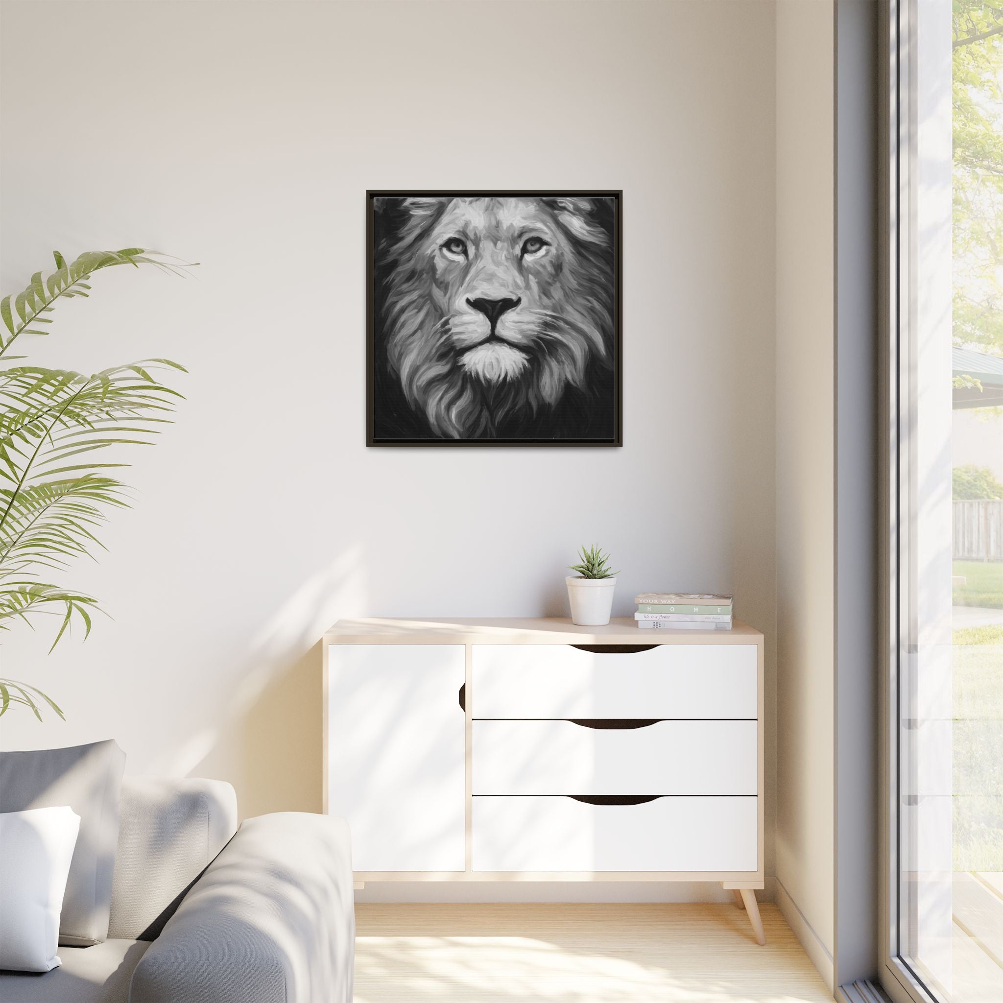 Black and White Lion 1