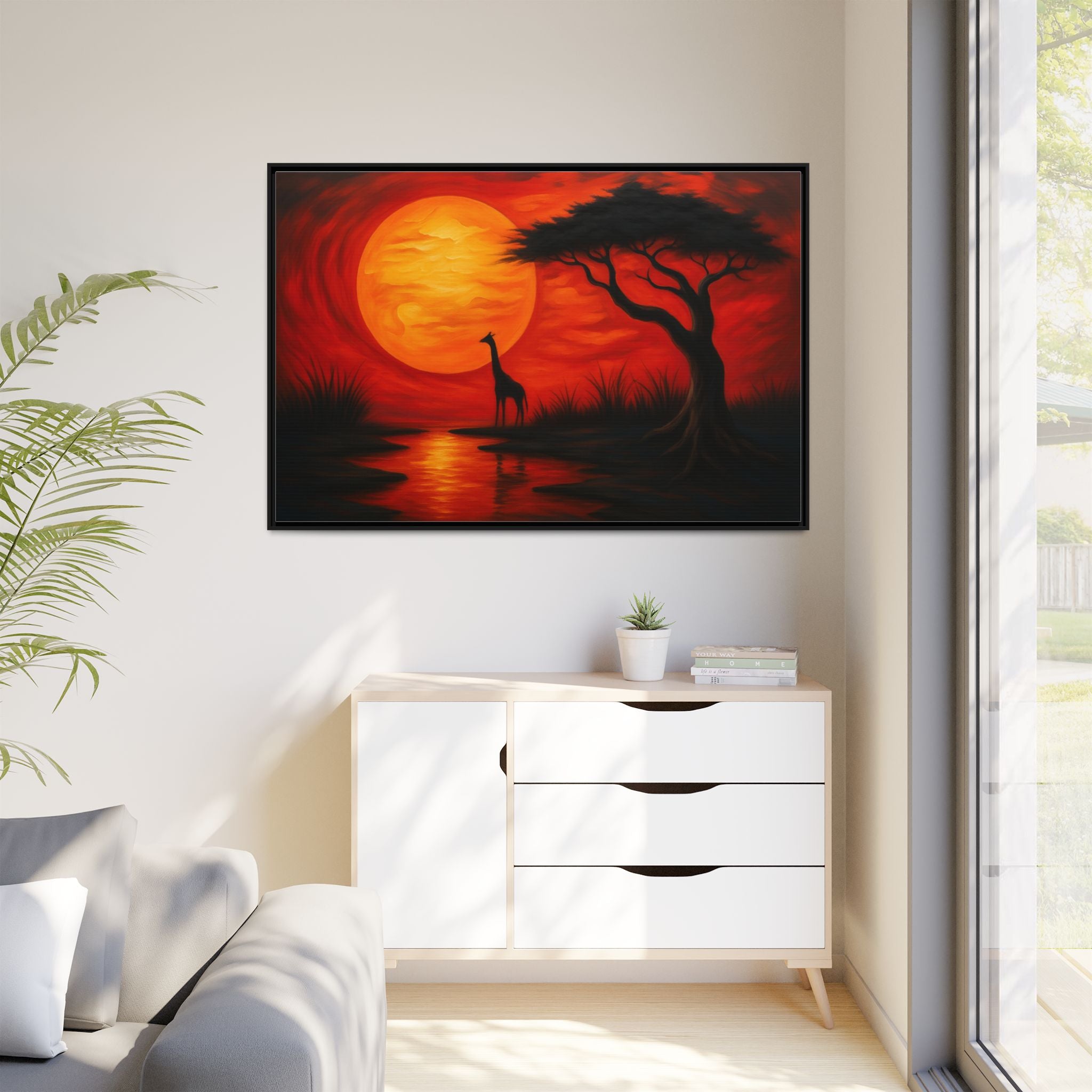 Giraffe Savanna Sunset