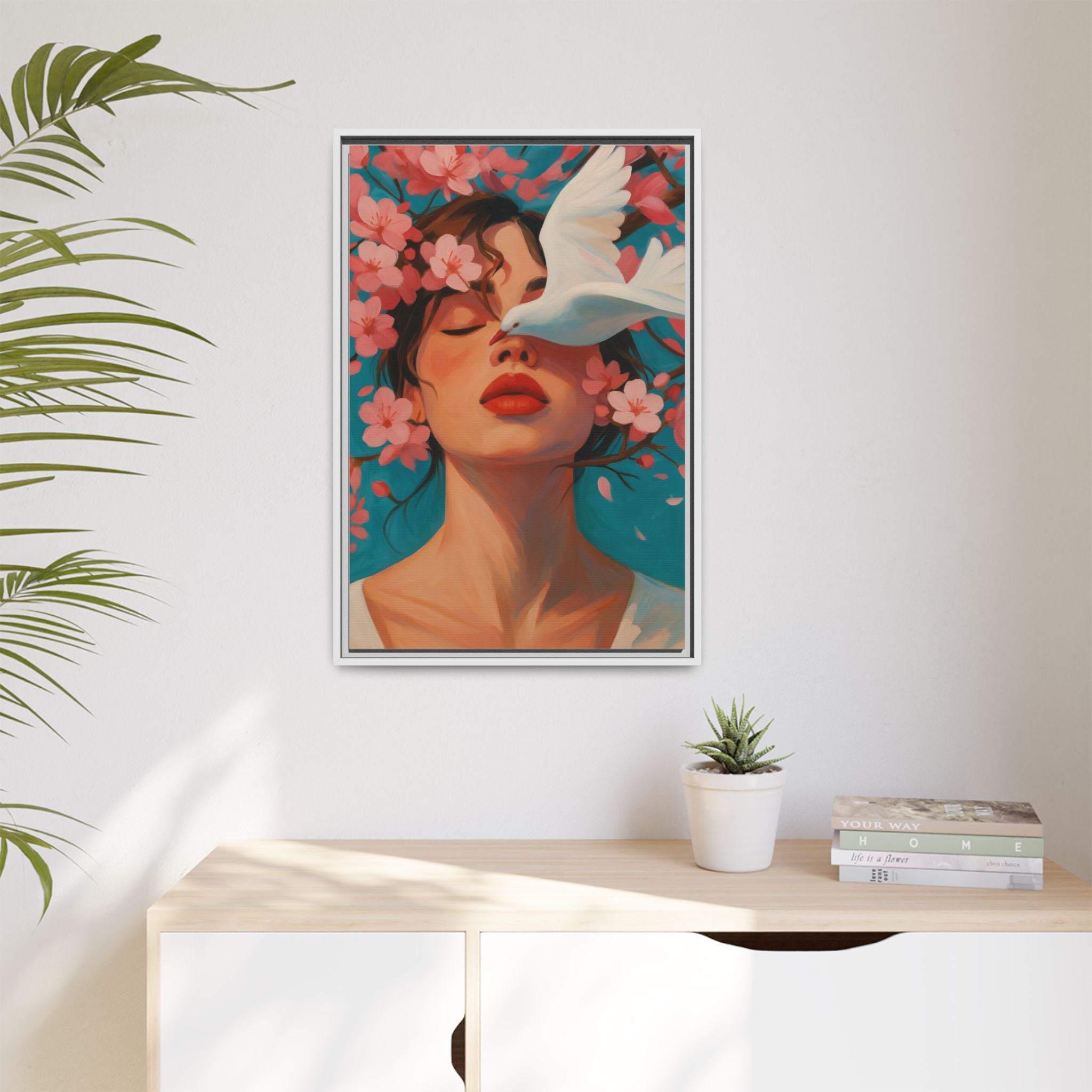 Pink Floral Serenity Dove