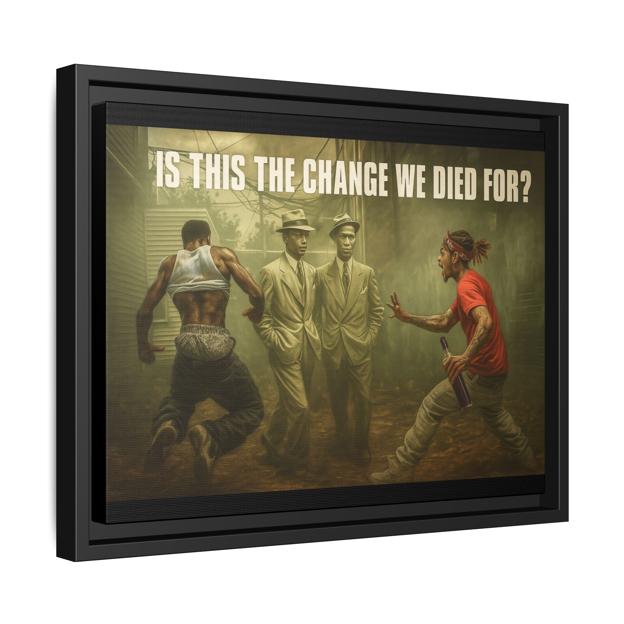 Framed Art Print: 'Is This The Change We Died For?' - Social Commentary Wall Decor, Black History Art, Motivational Home Decor, Gift [...]