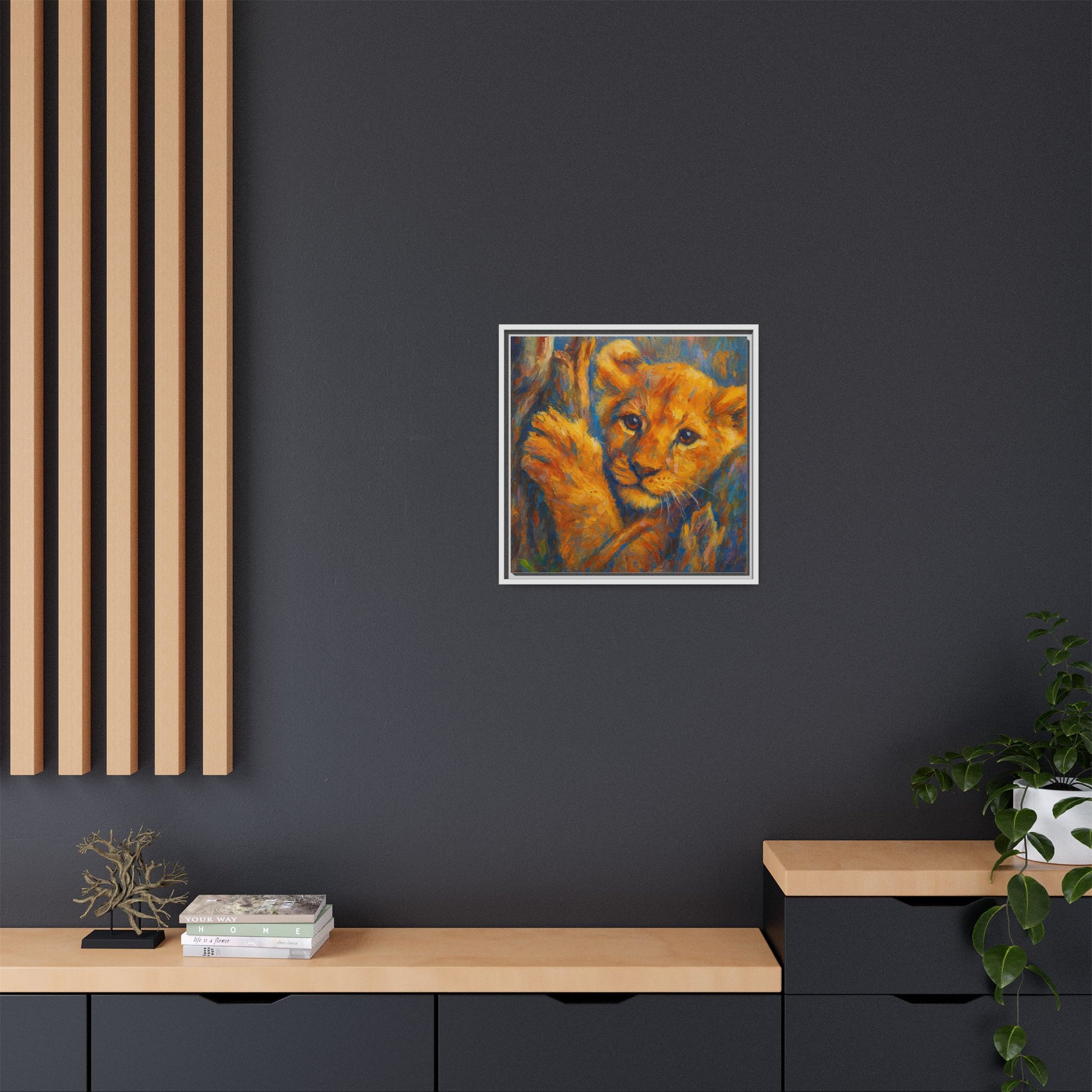 Lion Cub in Tree
