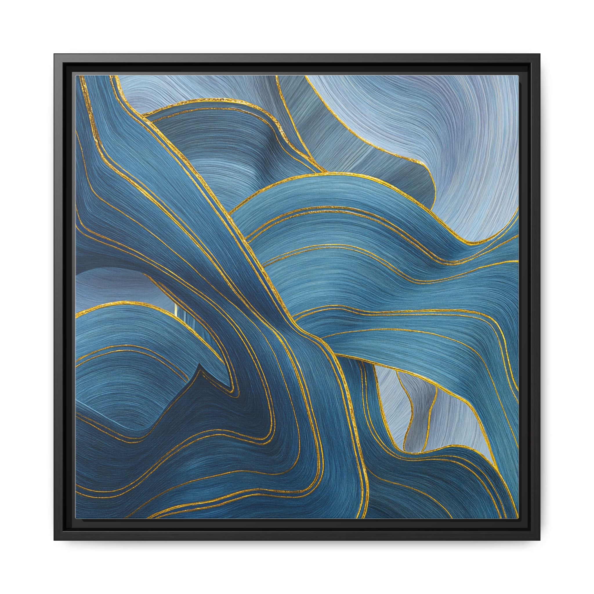 Blue Swirl Golden Trim