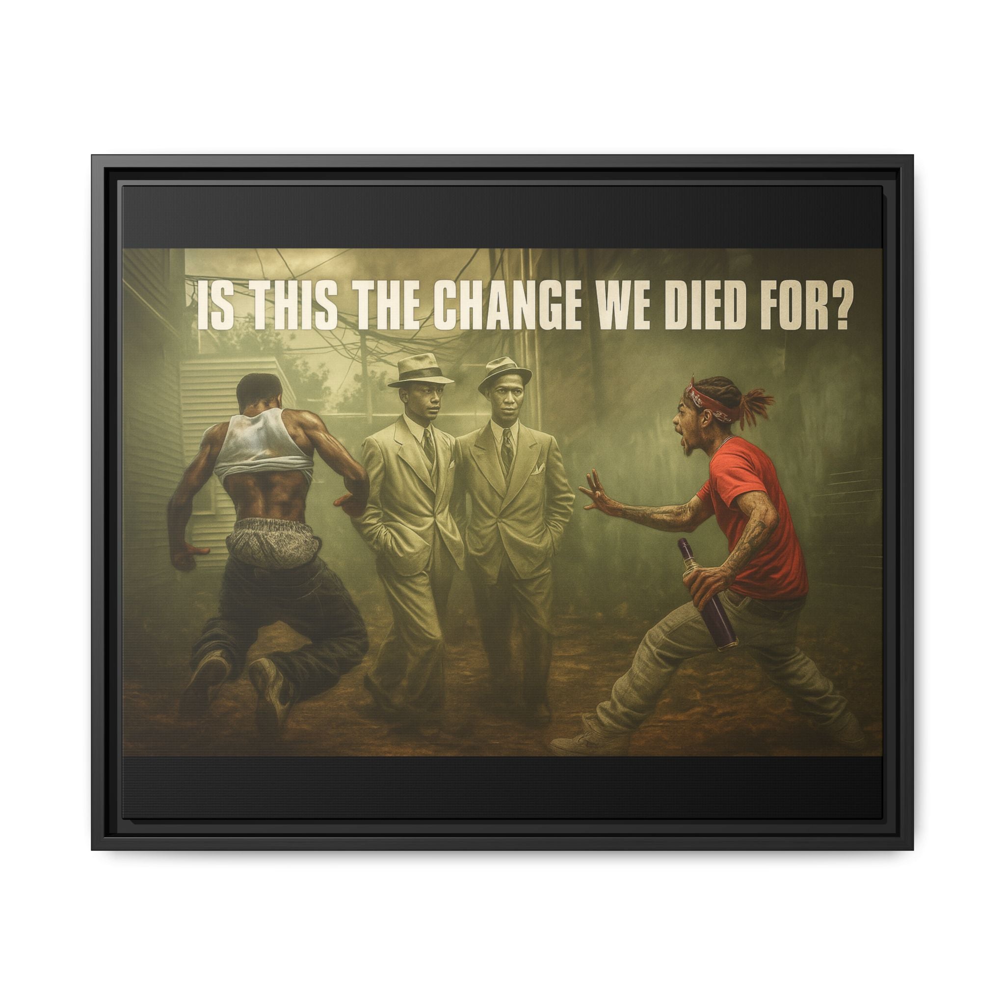 Framed Art Print: 'Is This The Change We Died For?' - Social Commentary Wall Decor, Black History Art, Motivational Home Decor, Gift [...]