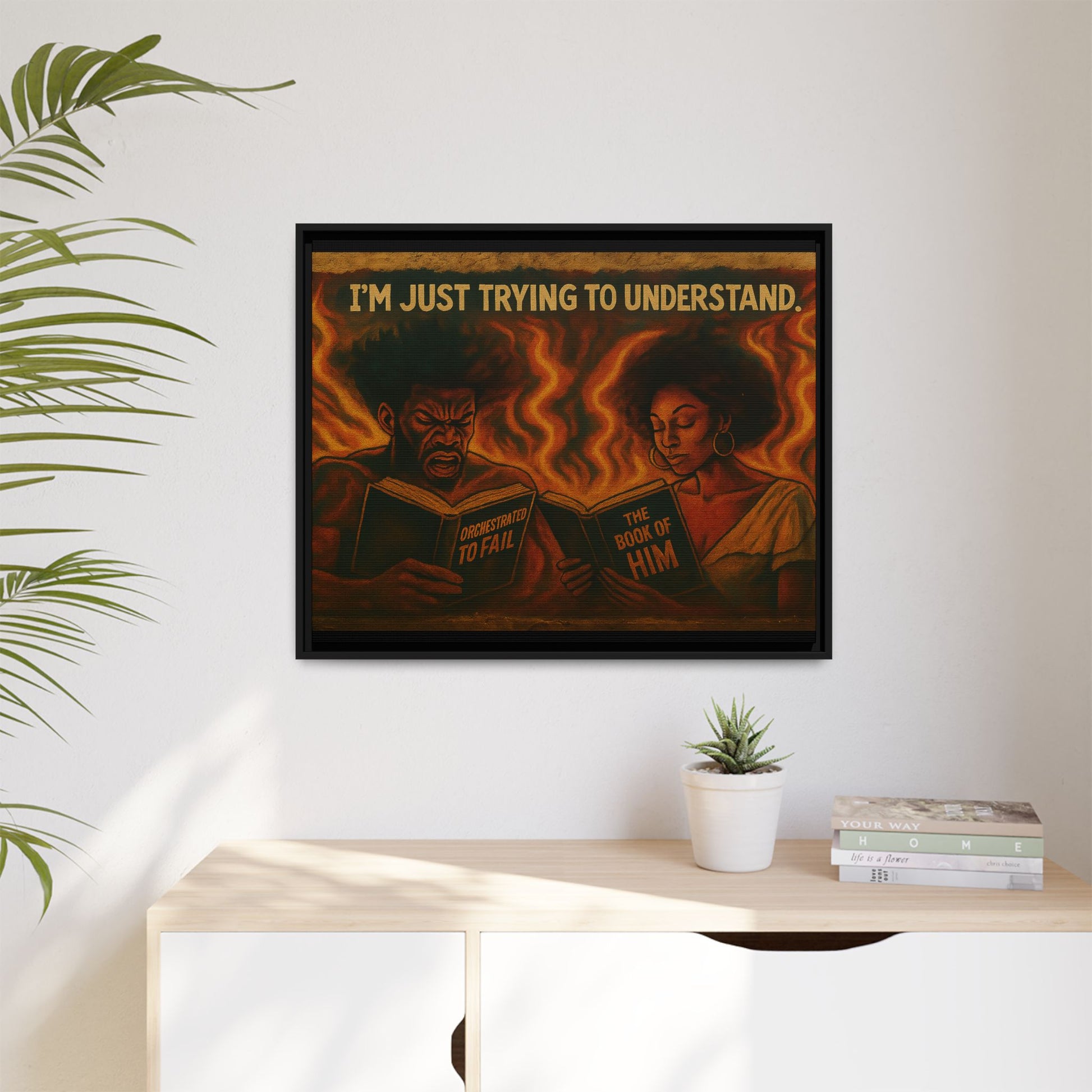 Colorful Motivational Wall Art, Inspirational Home Decor, Black Art Print, Gift for Parents, Empowerment Artwork, Framed Canvas