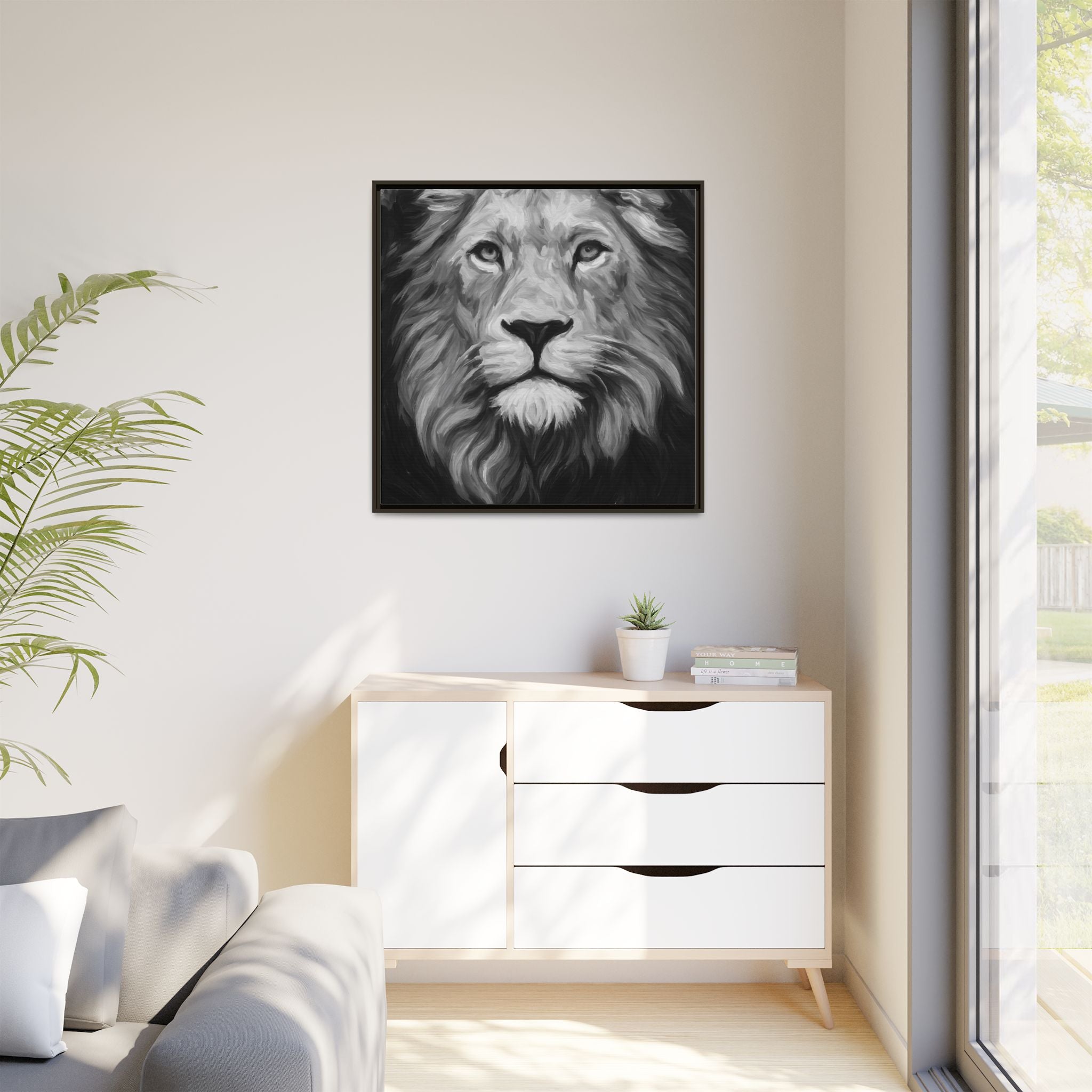 Black and White Lion 1