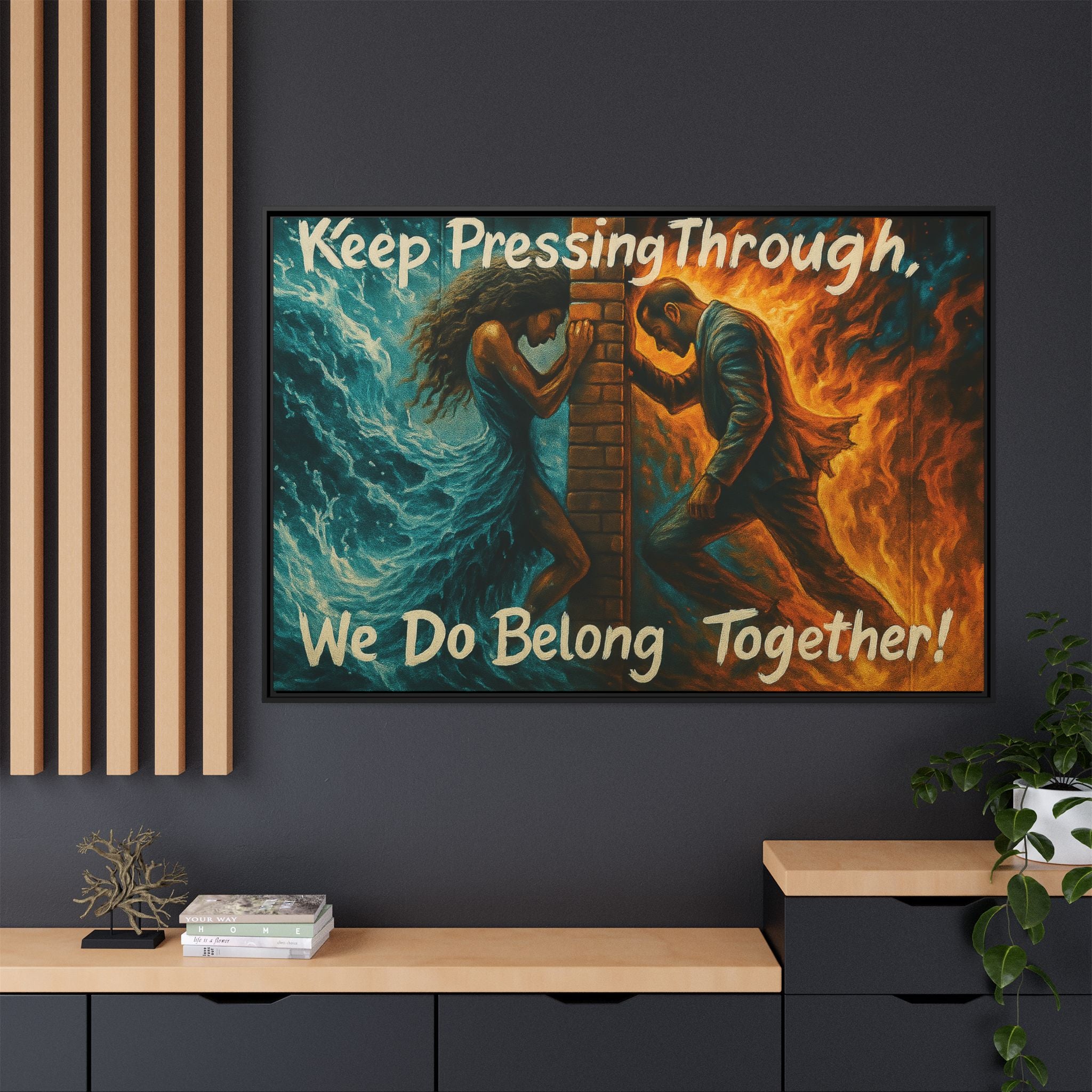 Matte Canvas, Framed (Multi-color)