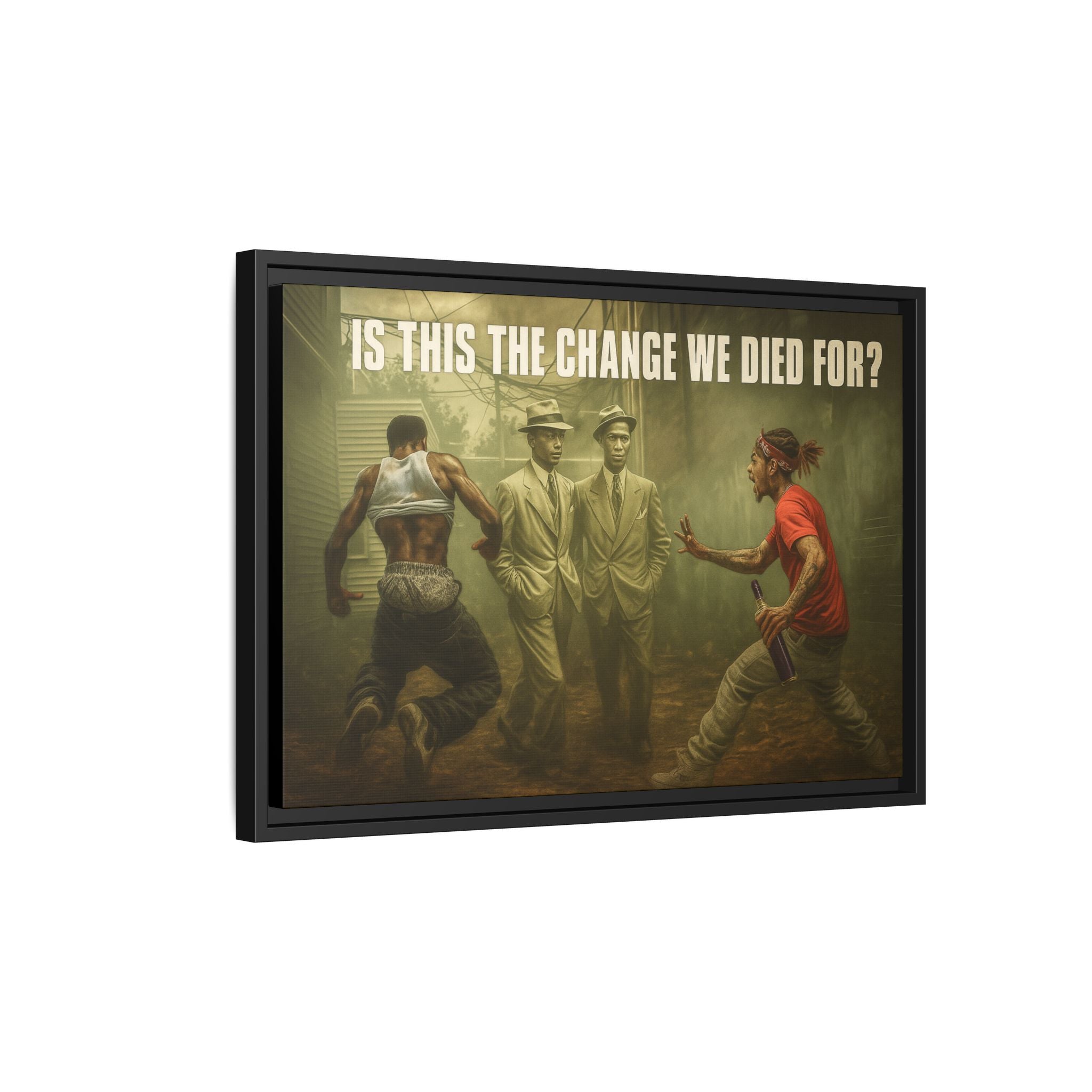 Framed Art Print: 'Is This The Change We Died For?' - Social Commentary Wall Decor, Black History Art, Motivational Home Decor, Gift [...]