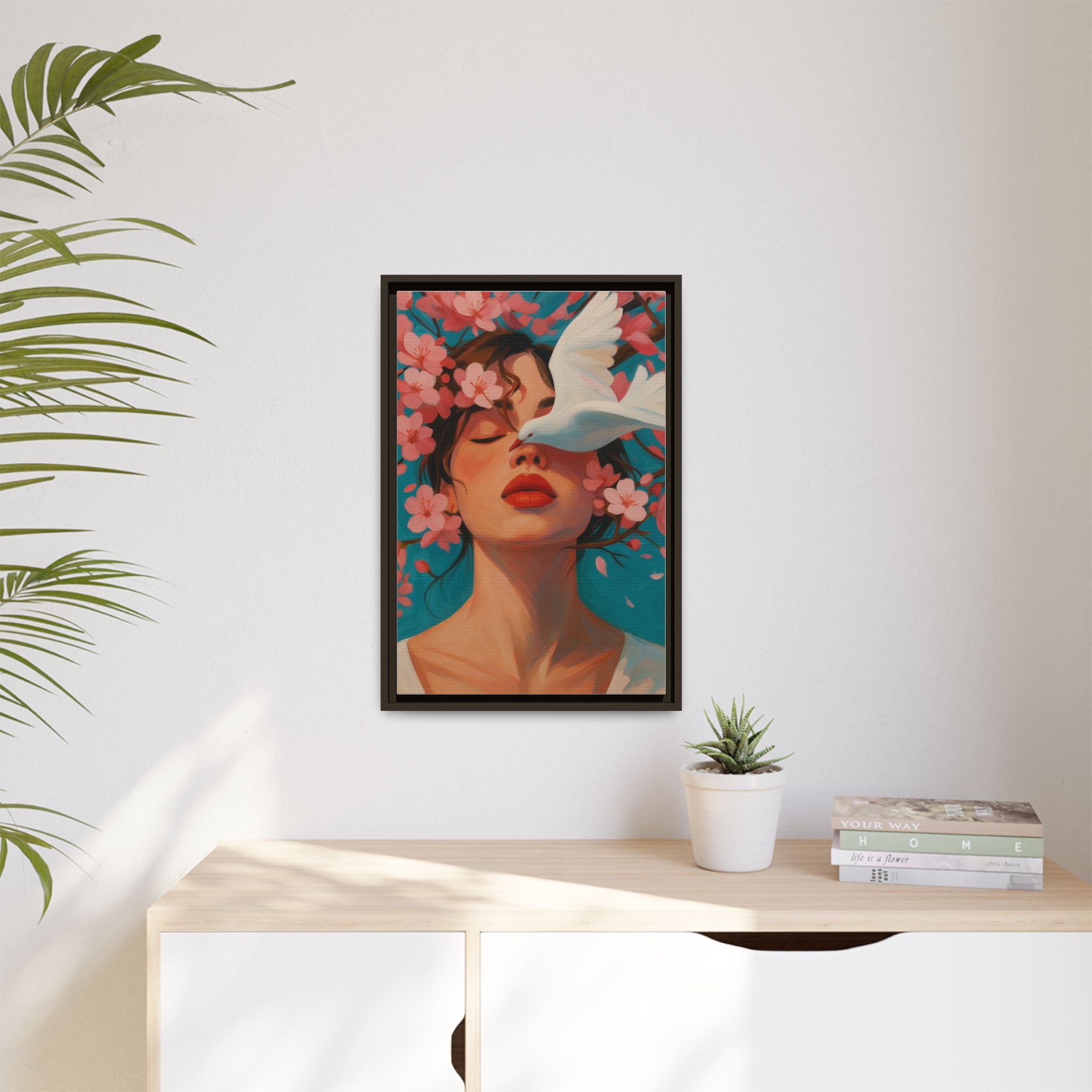 Pink Floral Serenity Dove