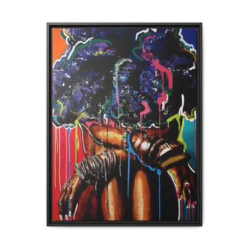 Bold Colorful Fro Lady