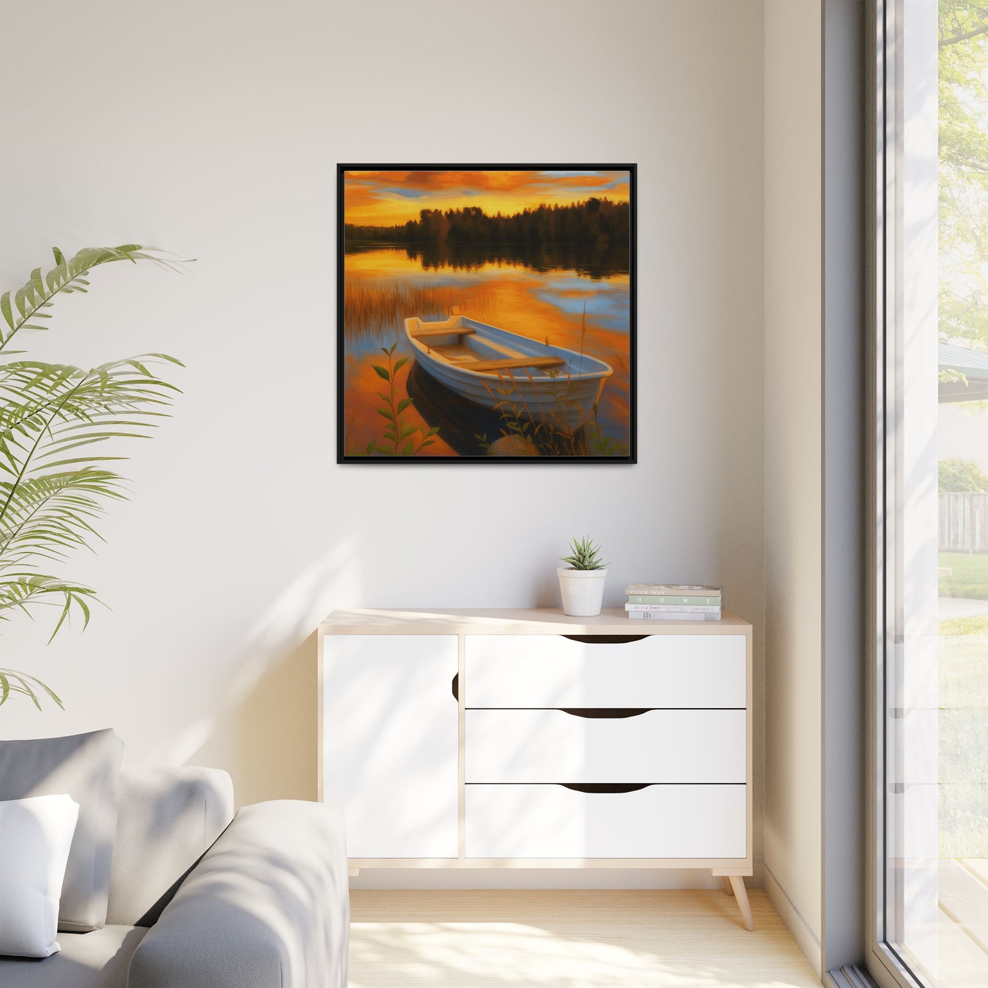 Sunset Boat Reflections