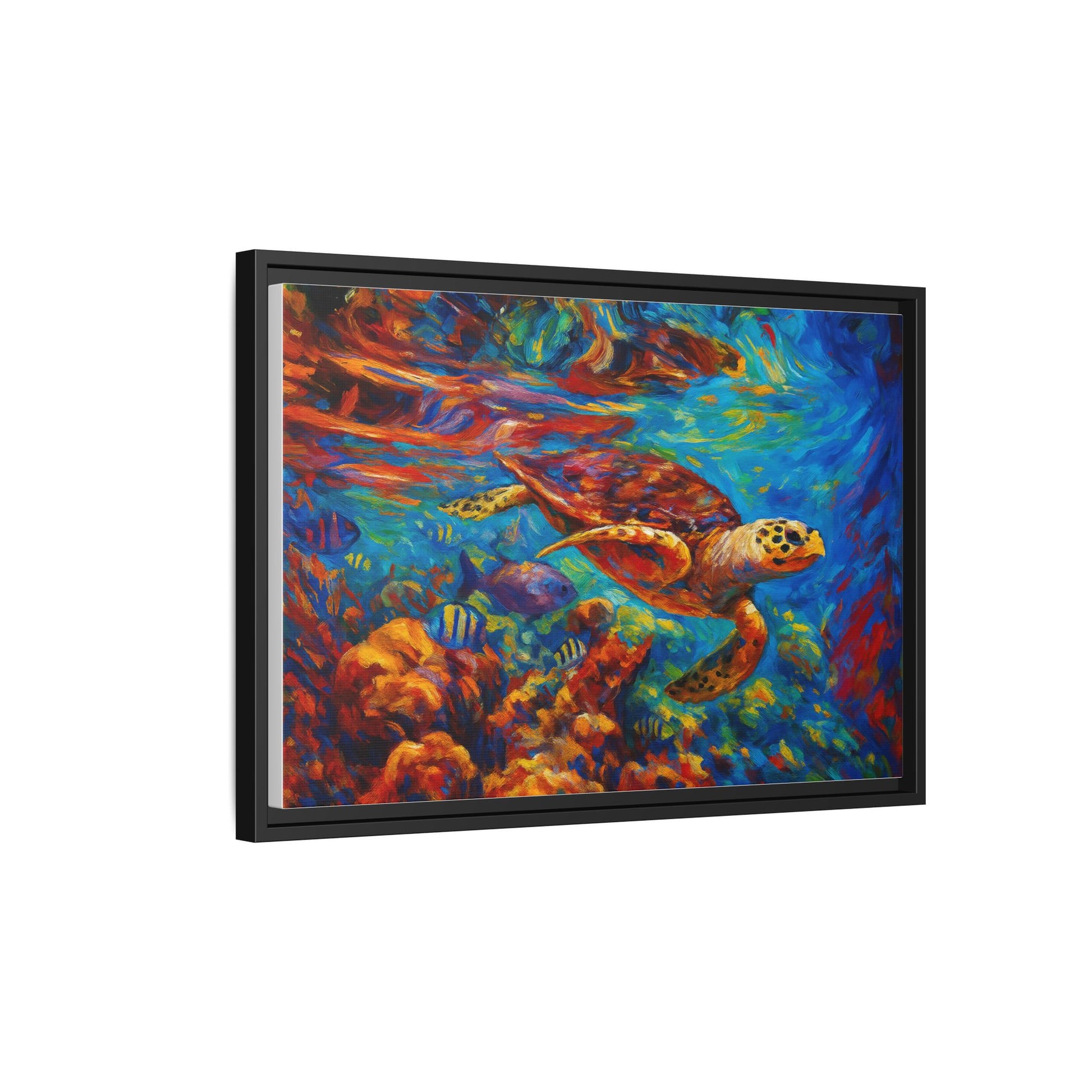 Vibrant Sea Turtle Swimming