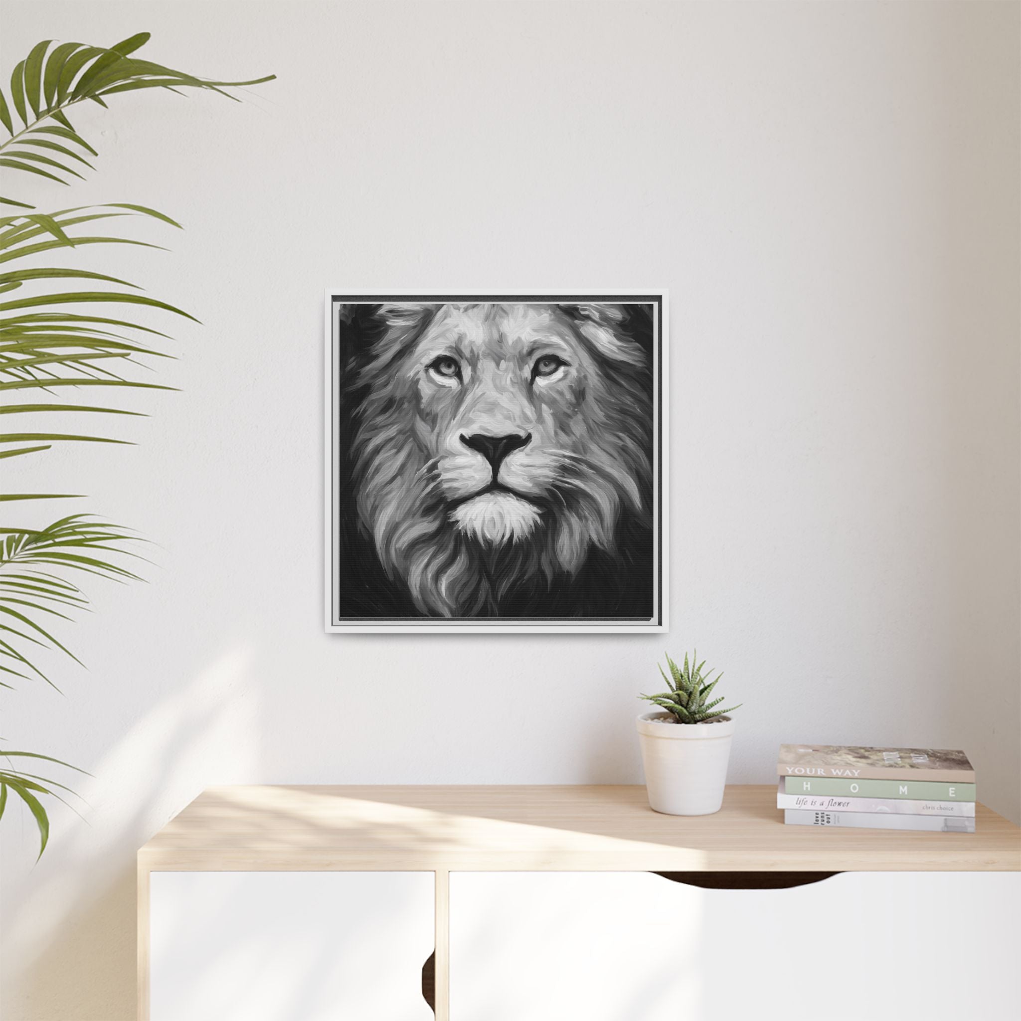 Black and White Lion 1