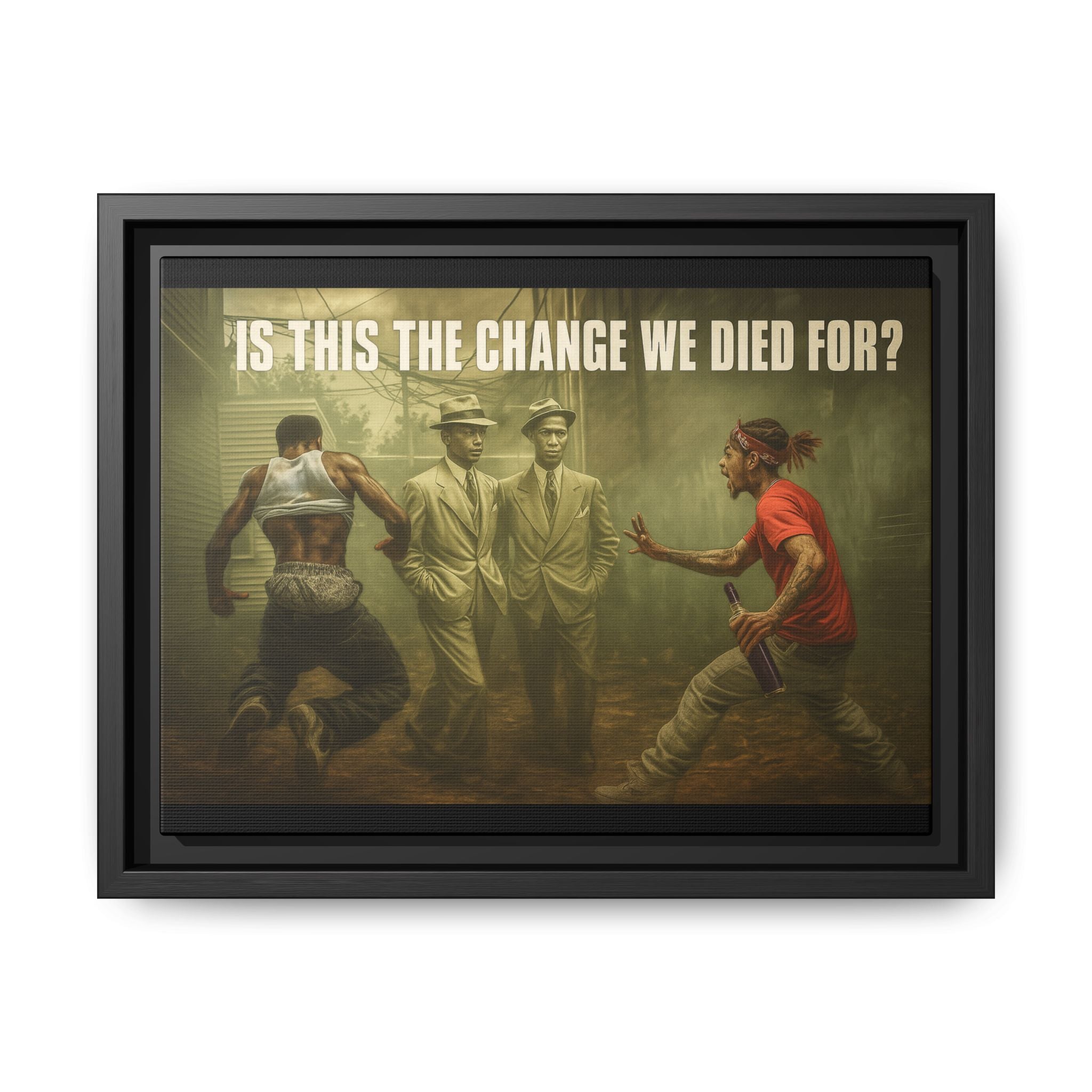 Framed Art Print: 'Is This The Change We Died For?' - Social Commentary Wall Decor, Black History Art, Motivational Home Decor, Gift [...]